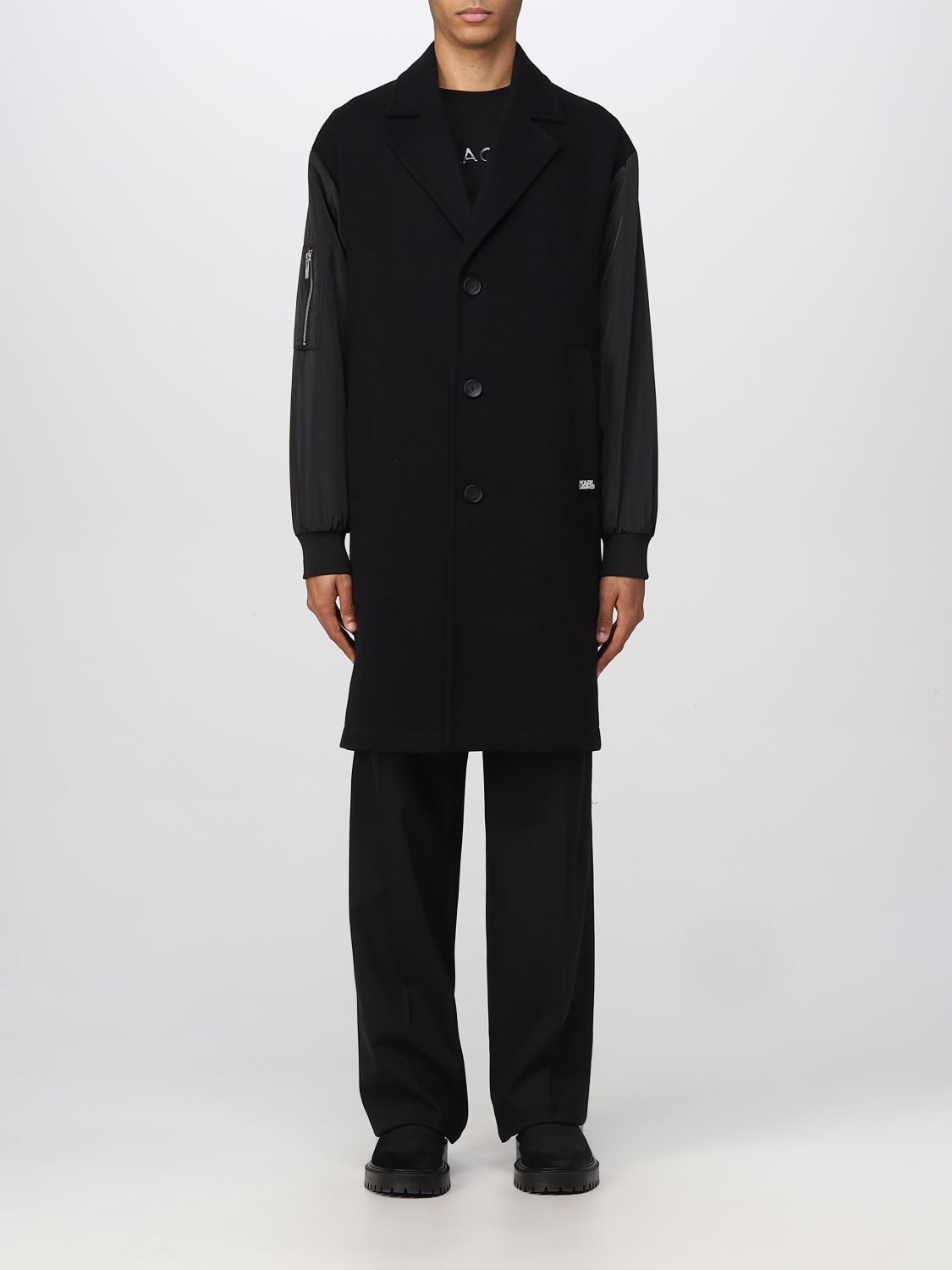 Karl Lagerfeld Coat KARL LAGERFELD Men colour Black