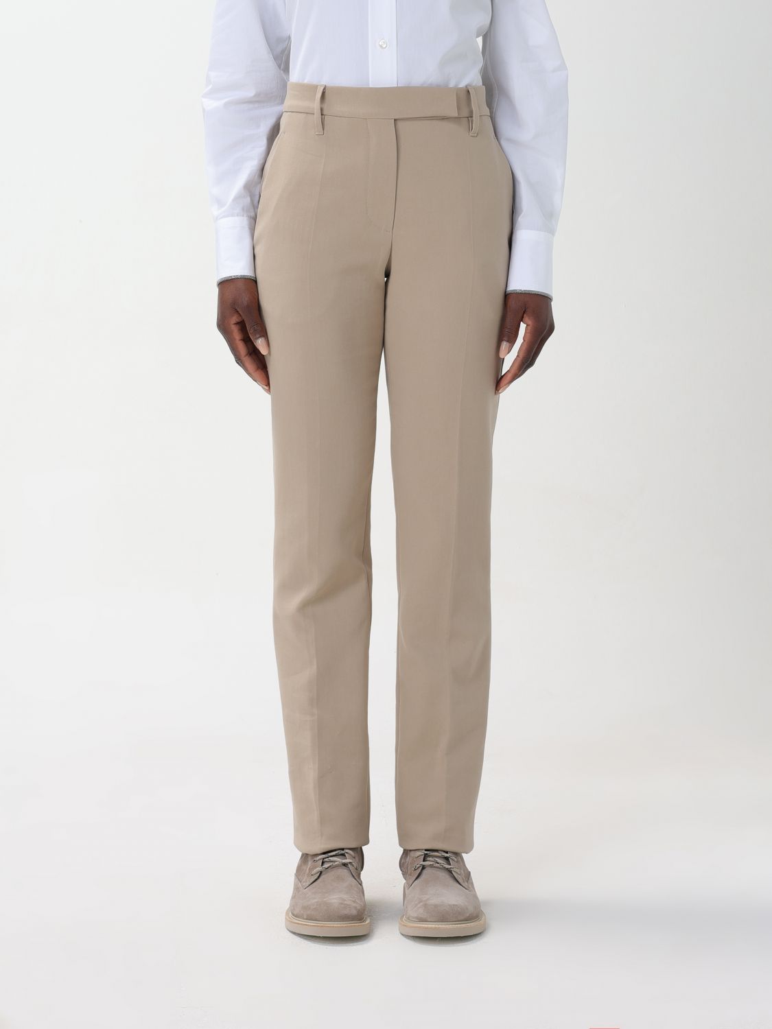 Brunello Cucinelli Trousers BRUNELLO CUCINELLI Woman colour Beige