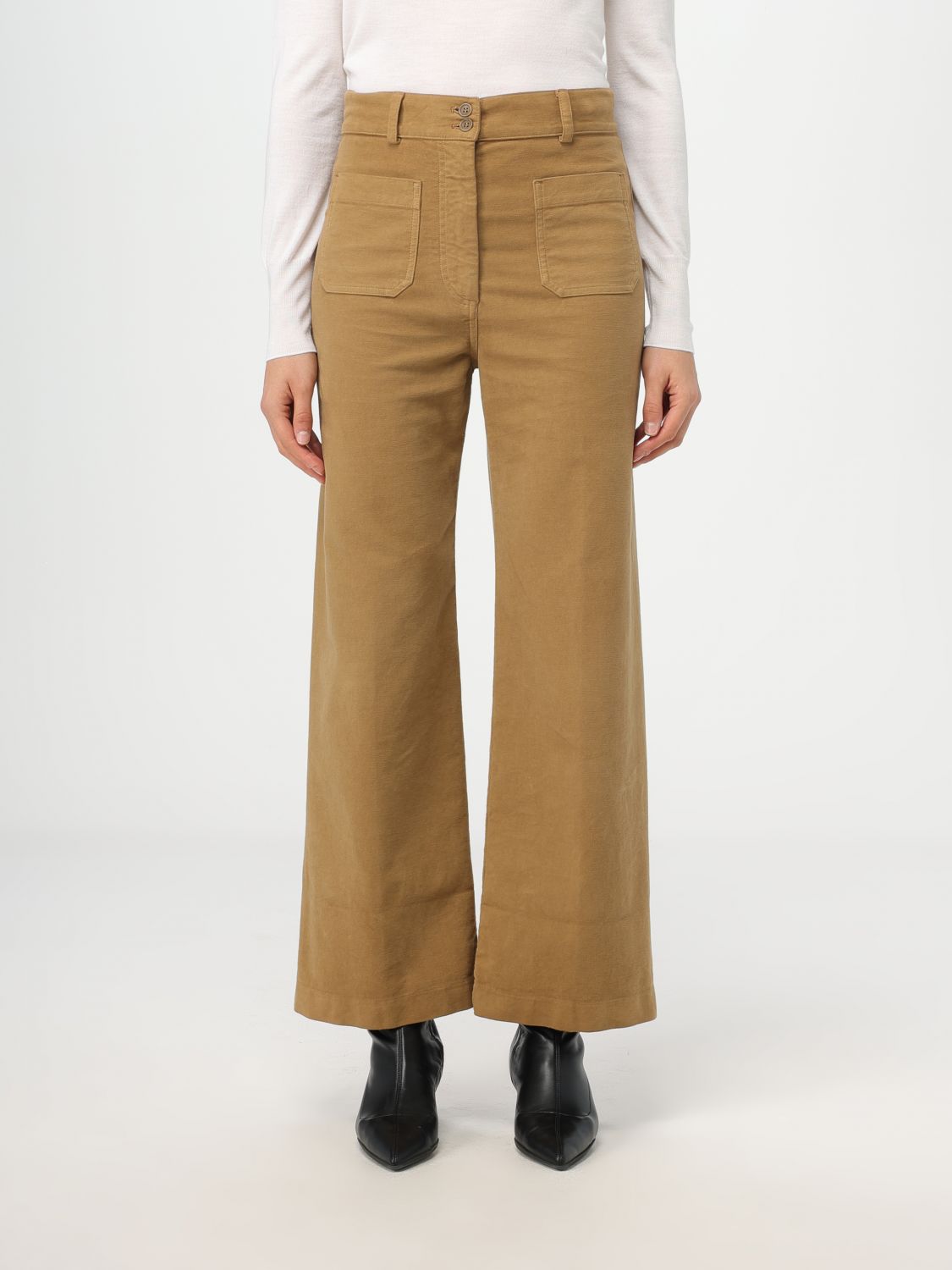 Aspesi Trousers ASPESI Woman colour Beige