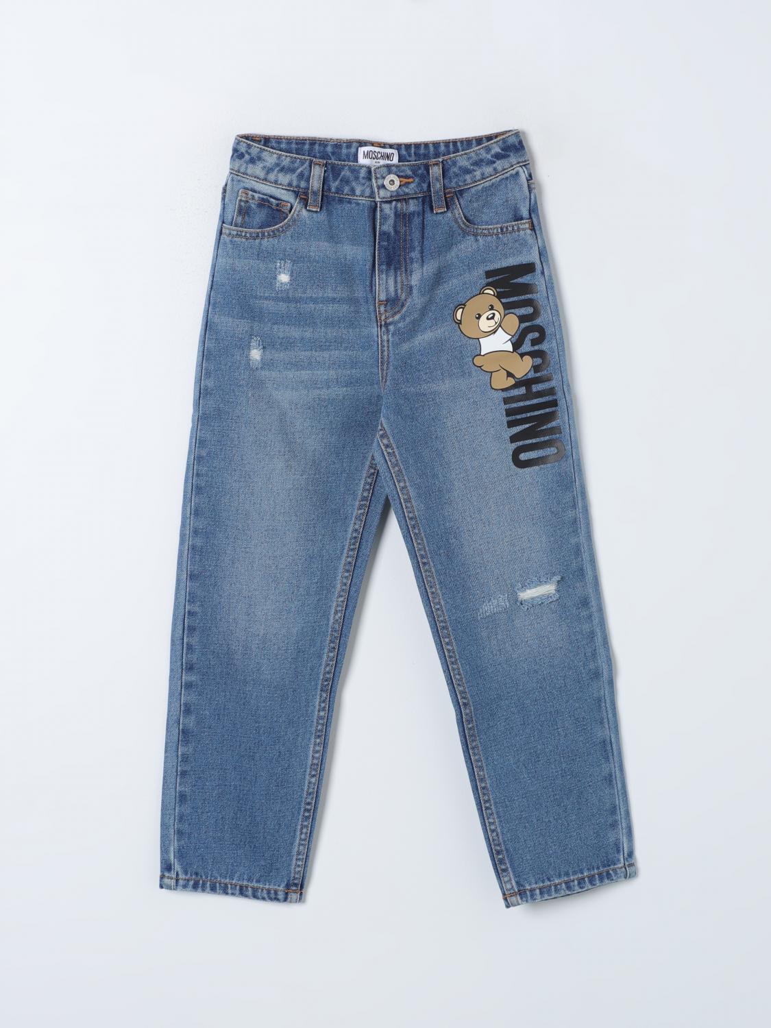  Trousers MOSCHINO KID Kids colour Denim