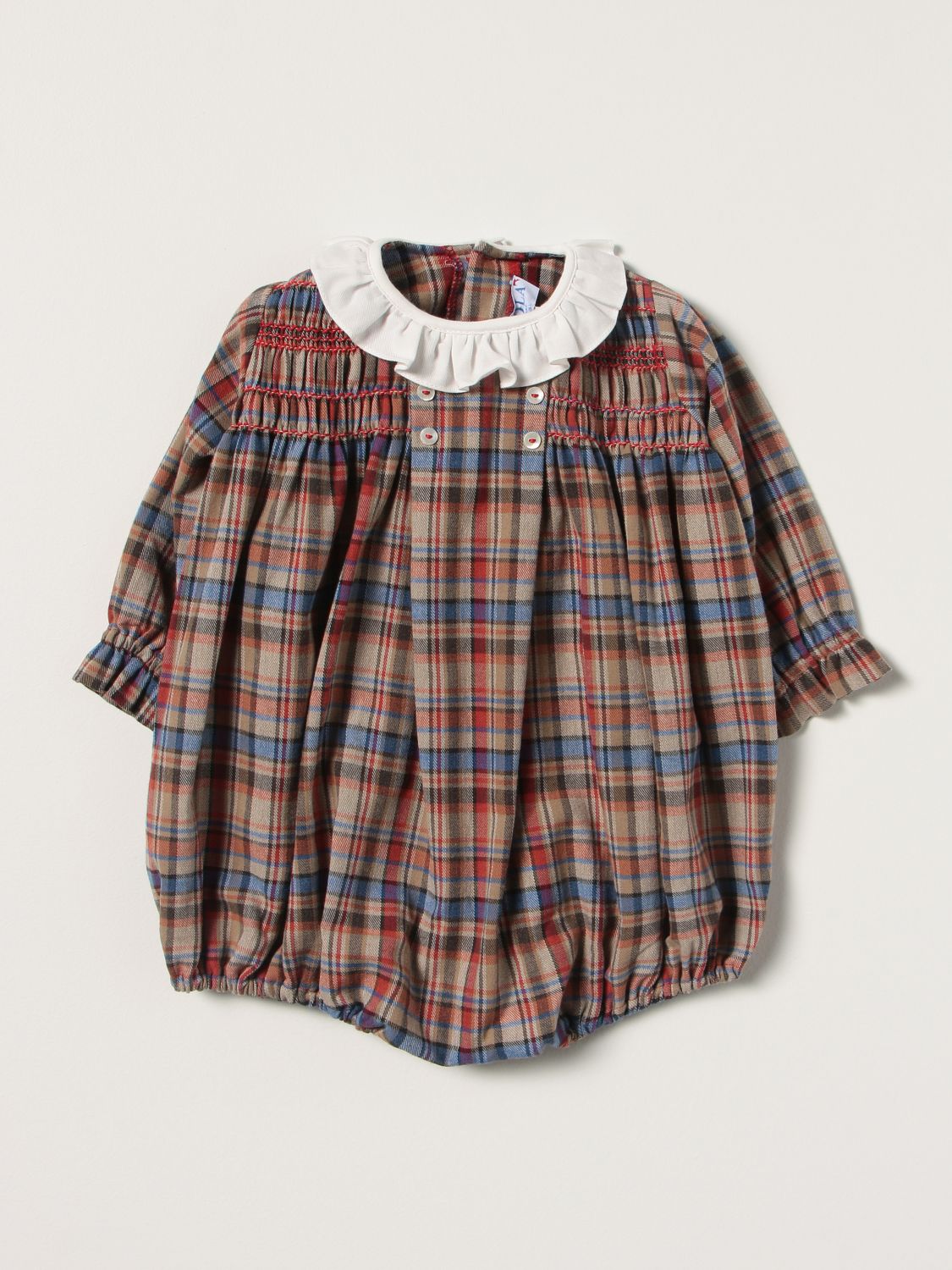 Siola Siola short onesie in tartan cotton