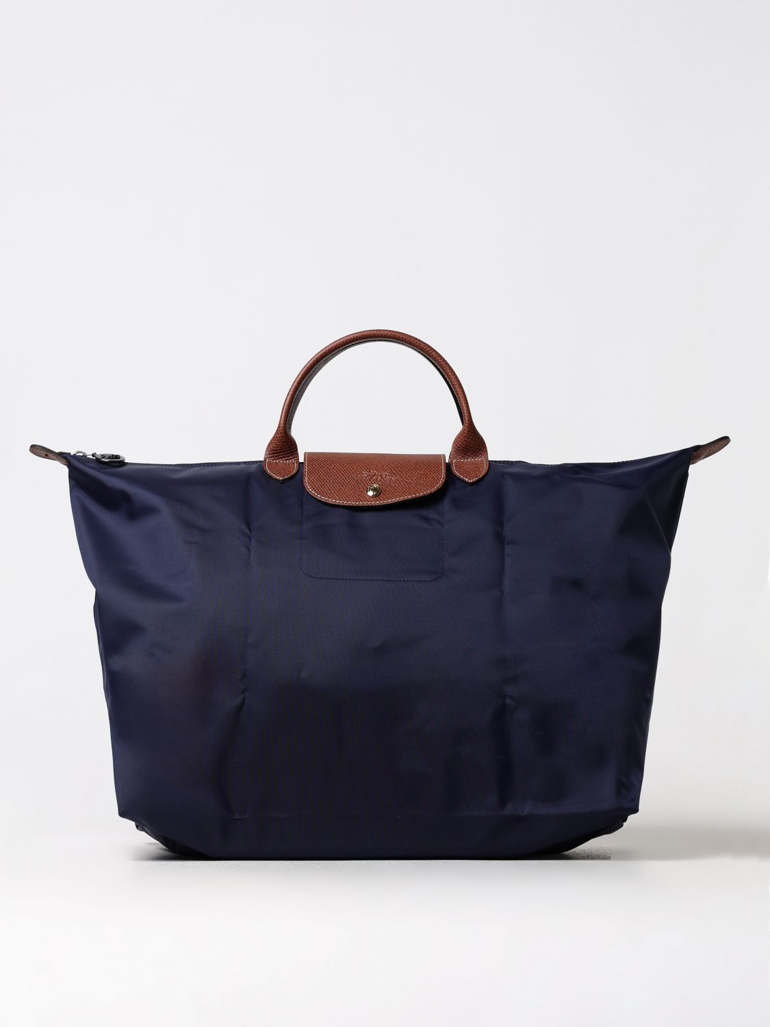  Longchamp Le Pliage bag in nylon and grained leather