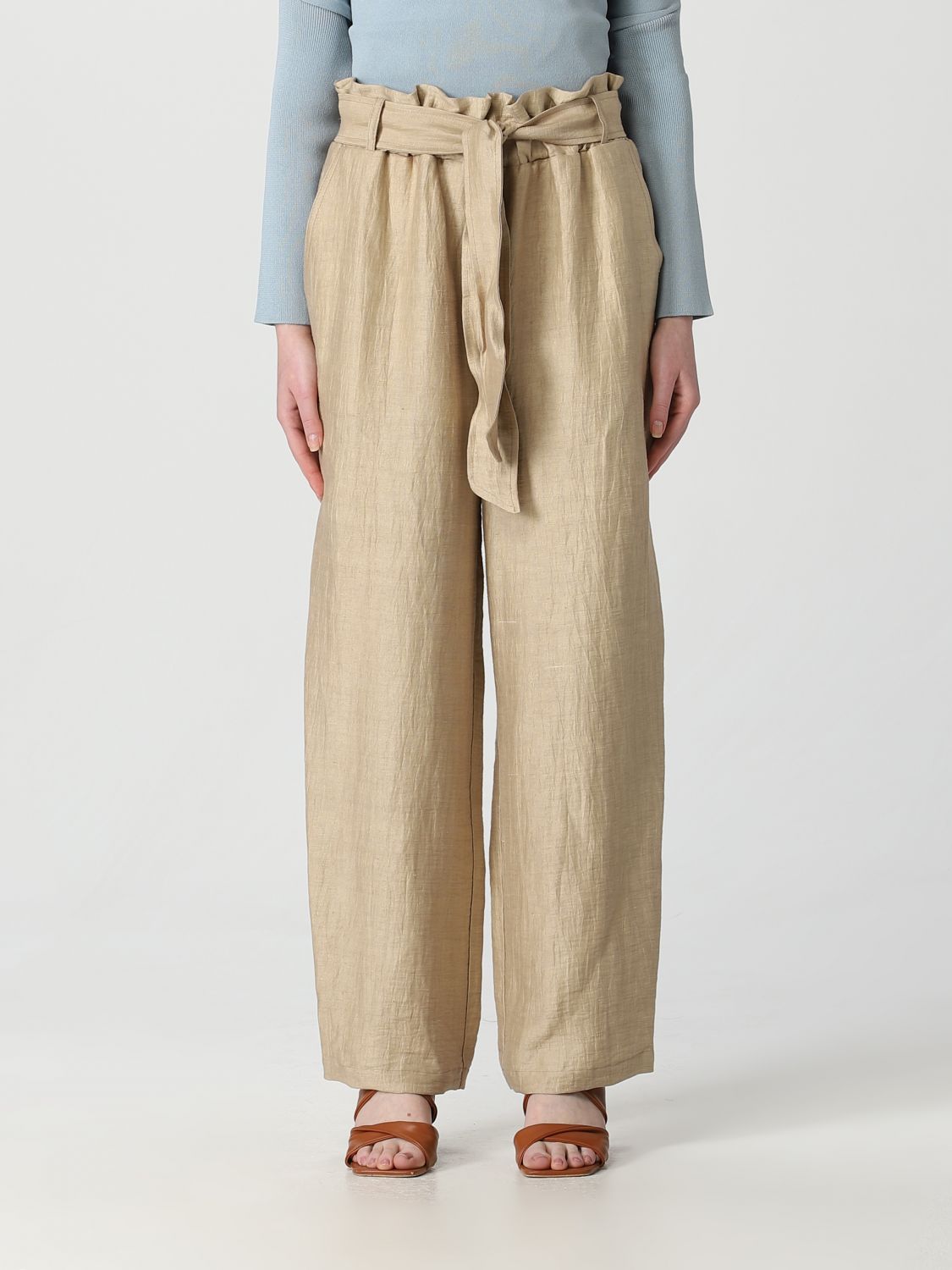 Kaos Trousers KAOS Woman colour Beige