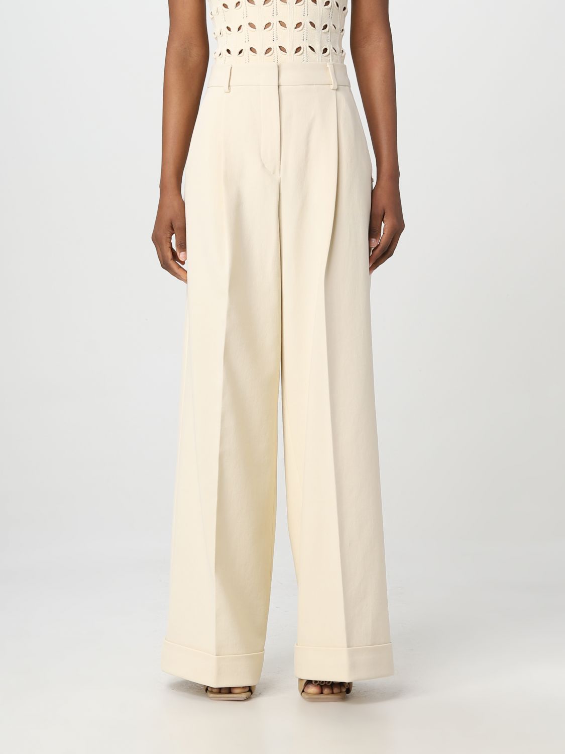 Sportmax Trousers SPORTMAX Woman colour Ivory