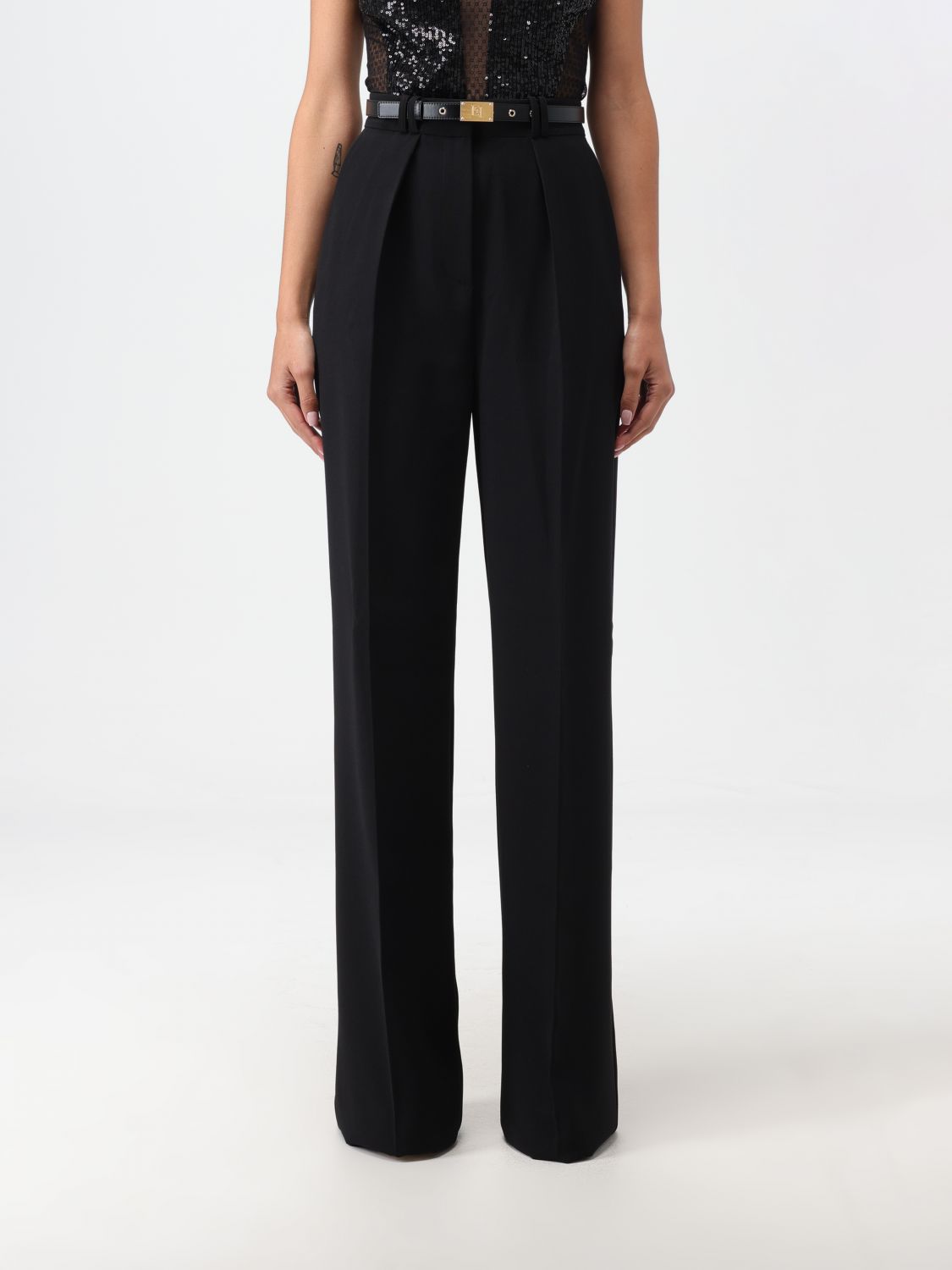 Elisabetta Franchi Trousers ELISABETTA FRANCHI Woman colour Black