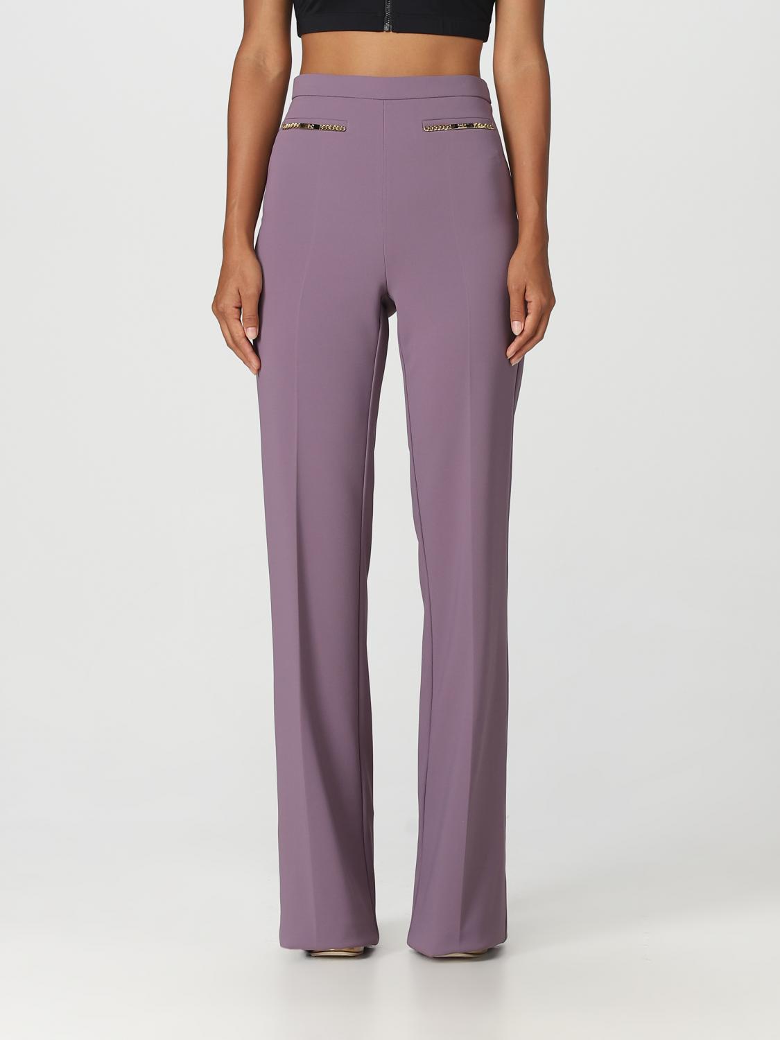 Elisabetta Franchi Trousers ELISABETTA FRANCHI Woman colour Violet