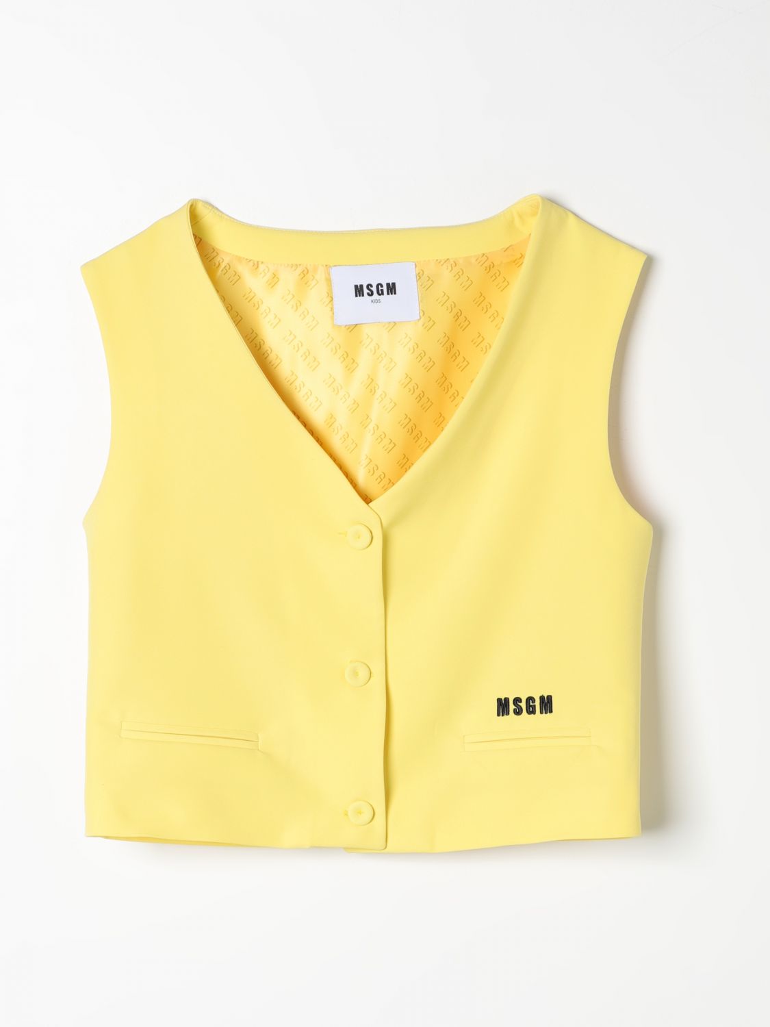 Msgm Kids Waistcoat MSGM KIDS Kids colour Yellow