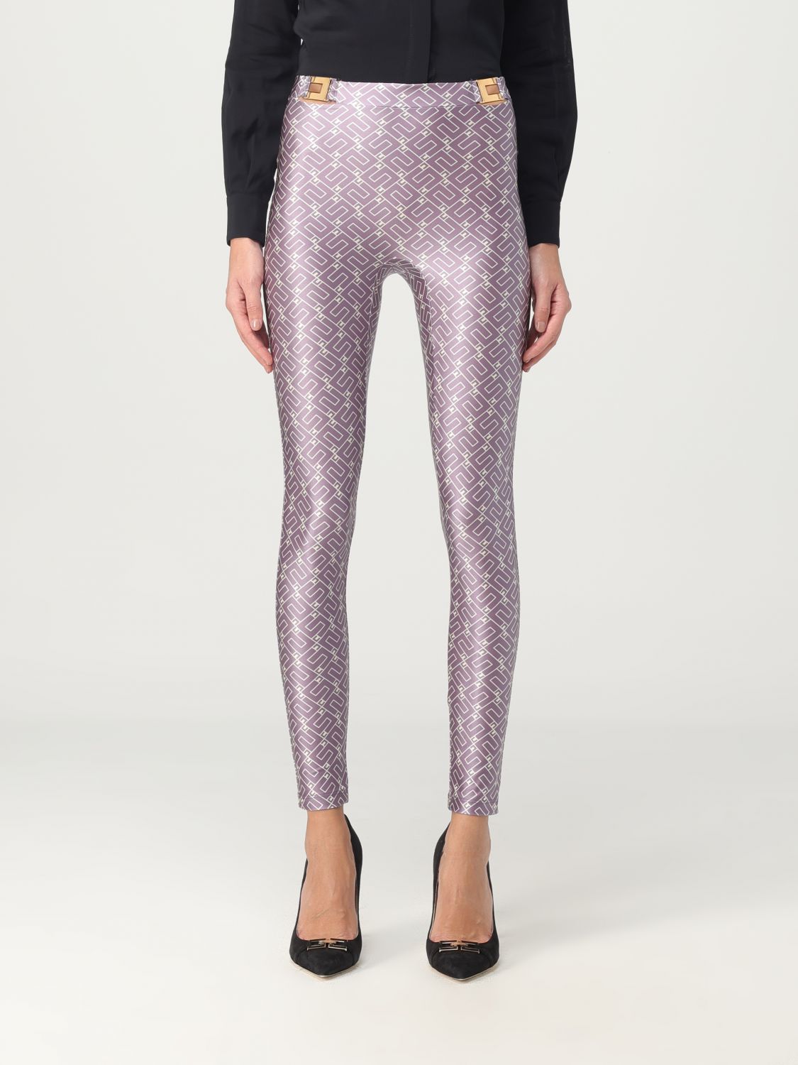 Elisabetta Franchi Trousers ELISABETTA FRANCHI Woman colour Violet