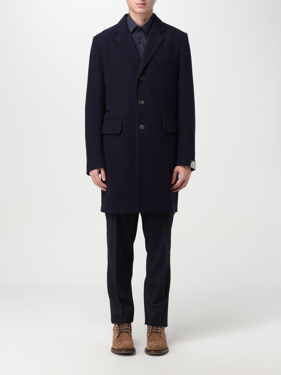 Corneliani Coat CORNELIANI Men colour Blue