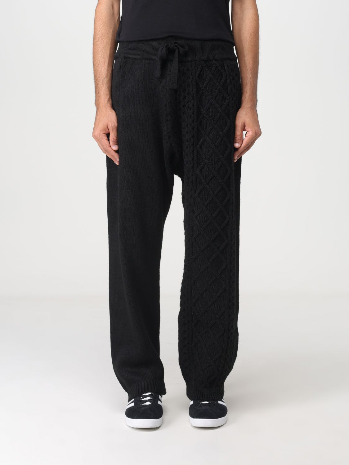 Family First Trousers FAMILY FIRST Men colour Black