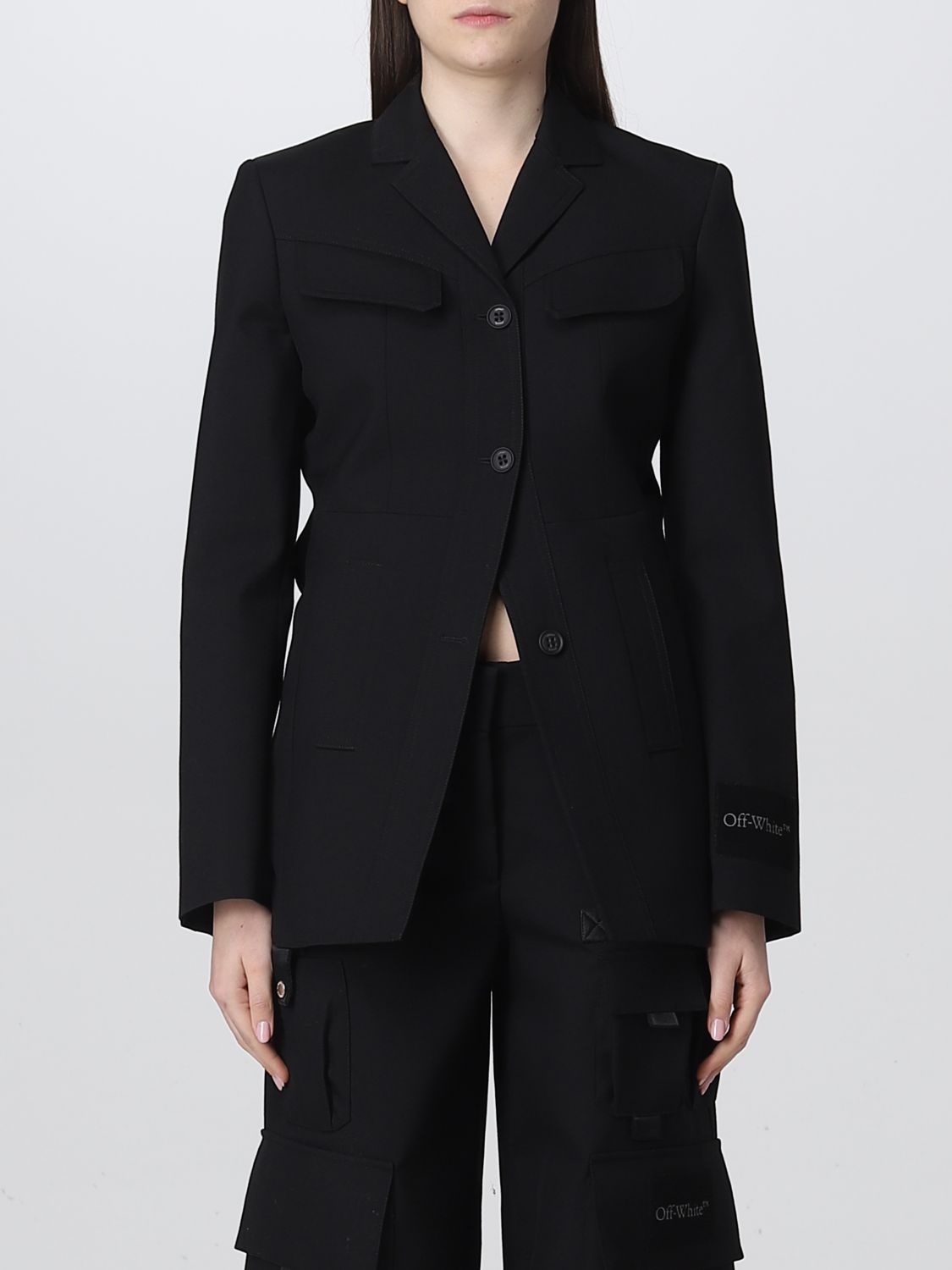 OFF-WHITE Blazer OFF-WHITE Woman colour Black