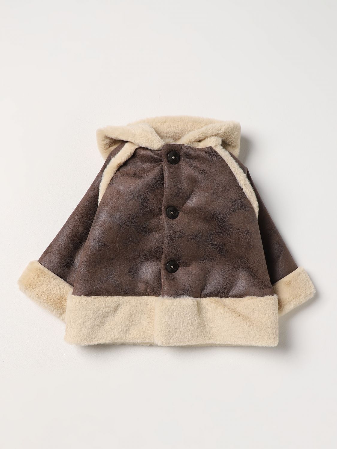 La Stupenderia Coat LA STUPENDERIA Kids colour Brown