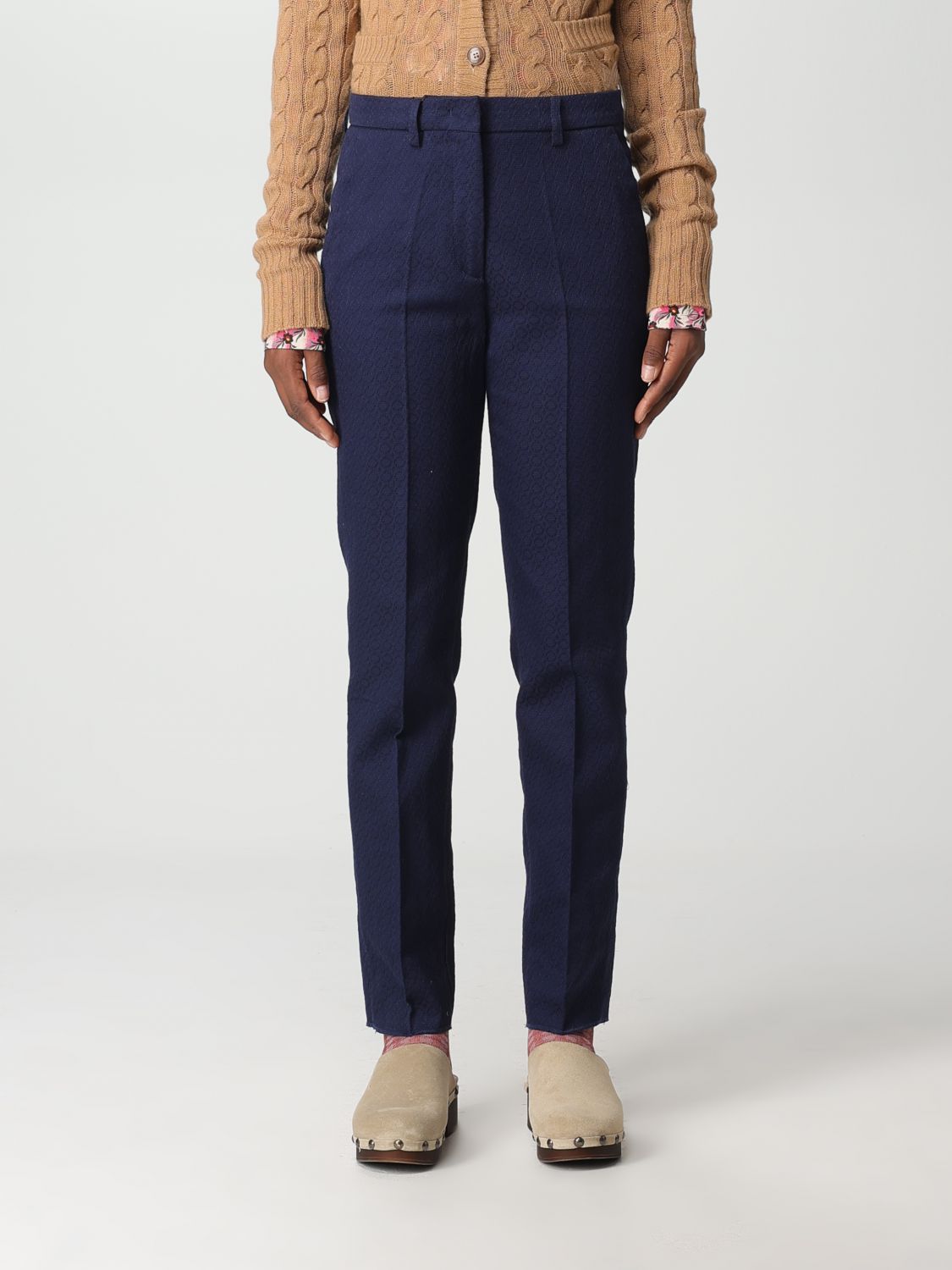 Etro Trousers ETRO Woman colour Blue