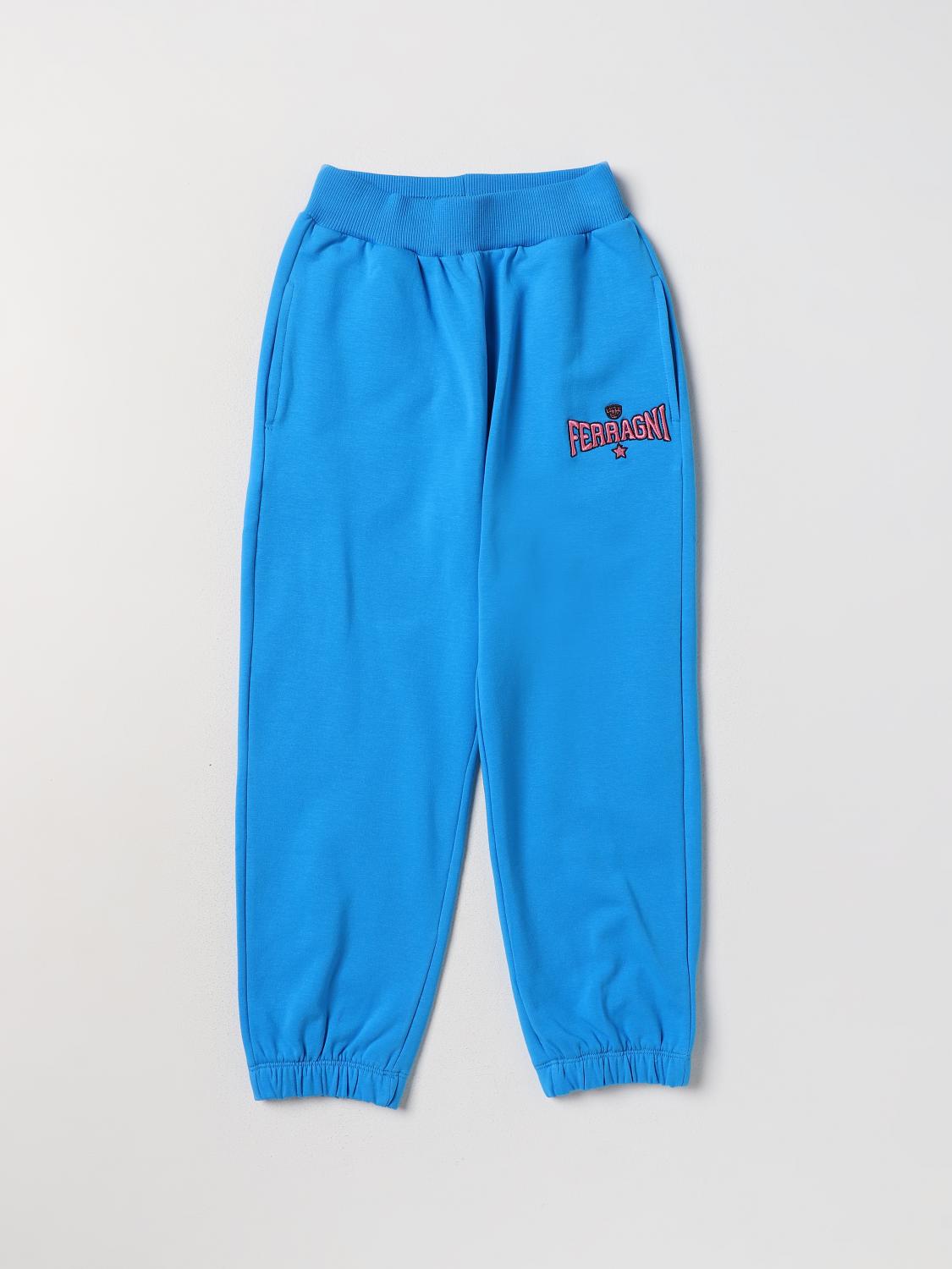 CHIARA FERRAGNI Trousers CHIARA FERRAGNI Kids colour Blue