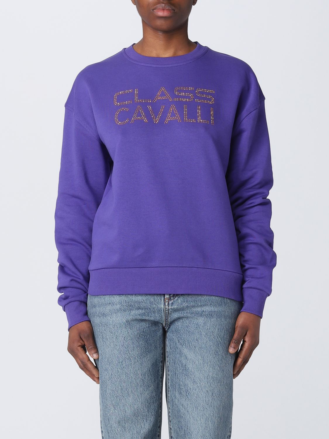 Class Roberto Cavalli Sweatshirt CLASS ROBERTO CAVALLI Woman colour Violet