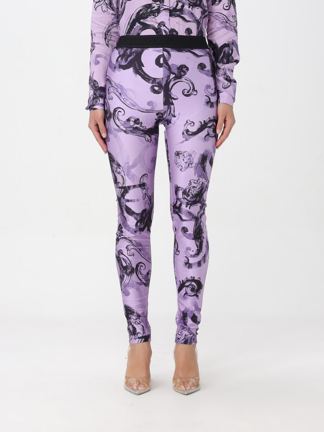 Versace Jeans Couture Trousers VERSACE JEANS COUTURE Woman colour Violet