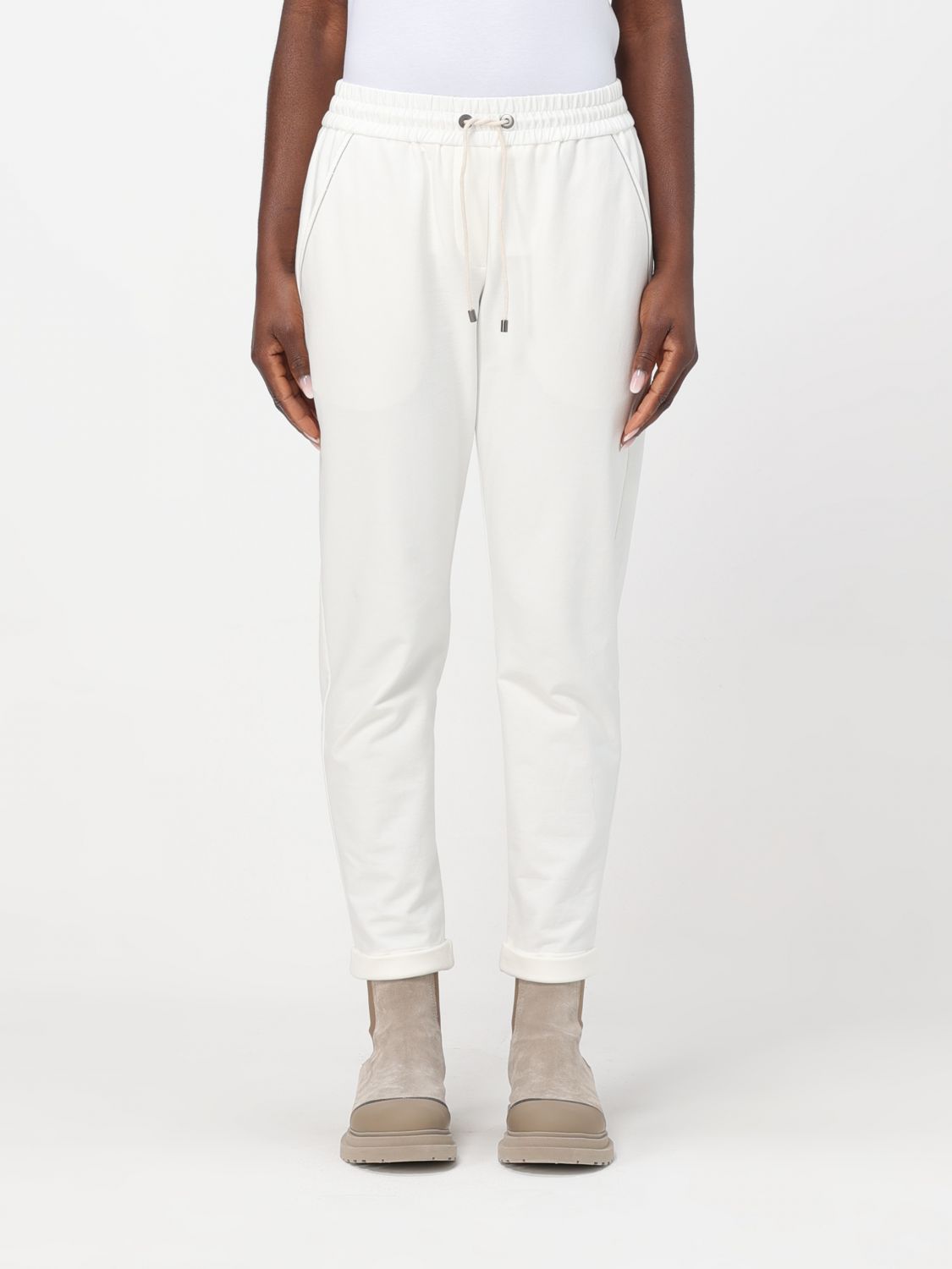 Brunello Cucinelli Trousers BRUNELLO CUCINELLI Woman colour White