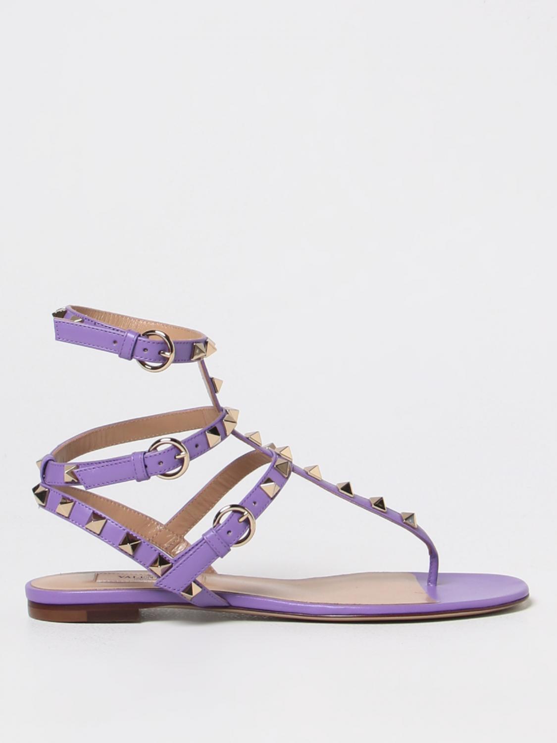 VALENTINO GARAVANI Flat Sandals VALENTINO GARAVANI Woman colour Wisteria