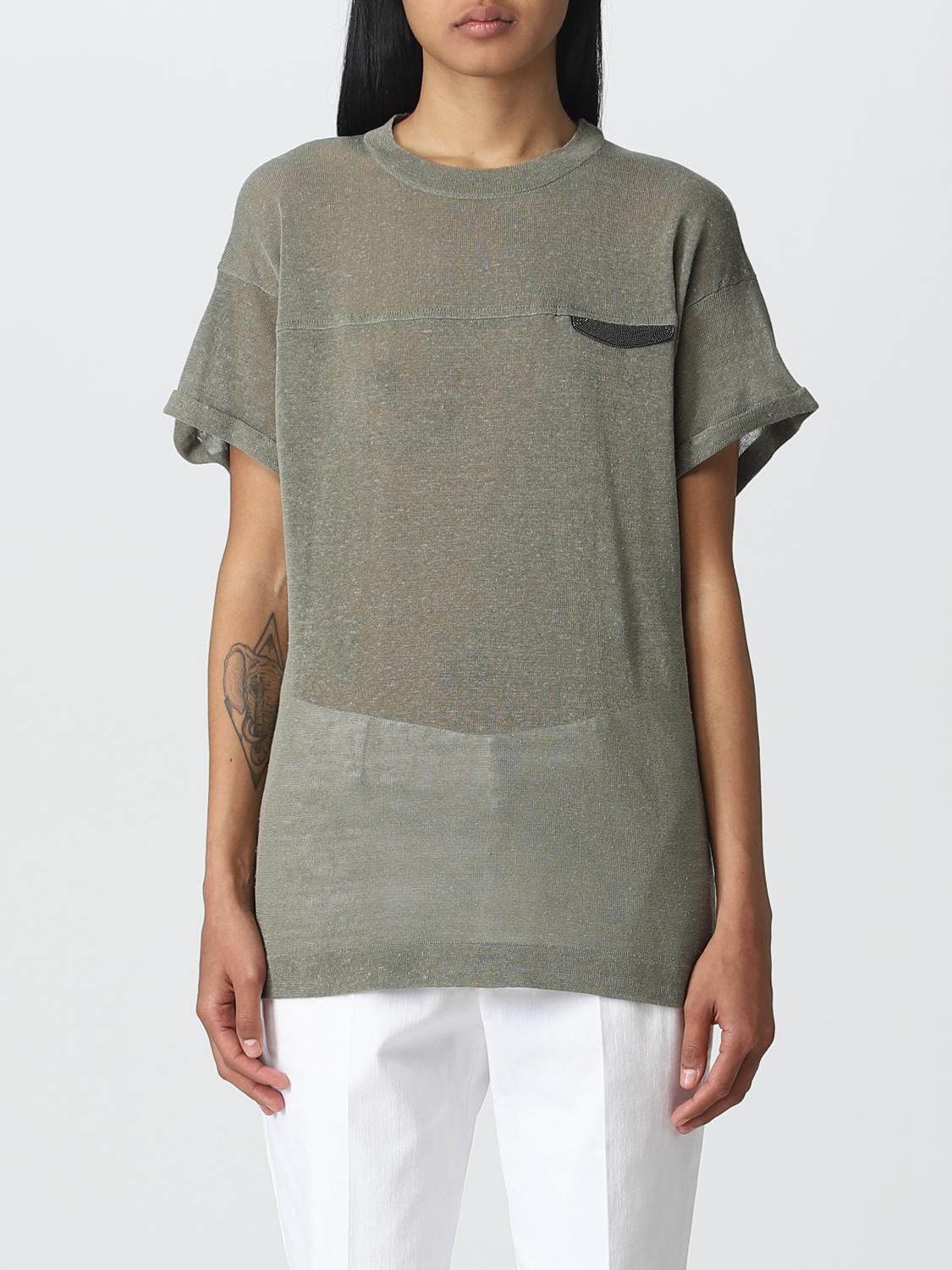 Brunello Cucinelli T-Shirt BRUNELLO CUCINELLI Woman colour Green