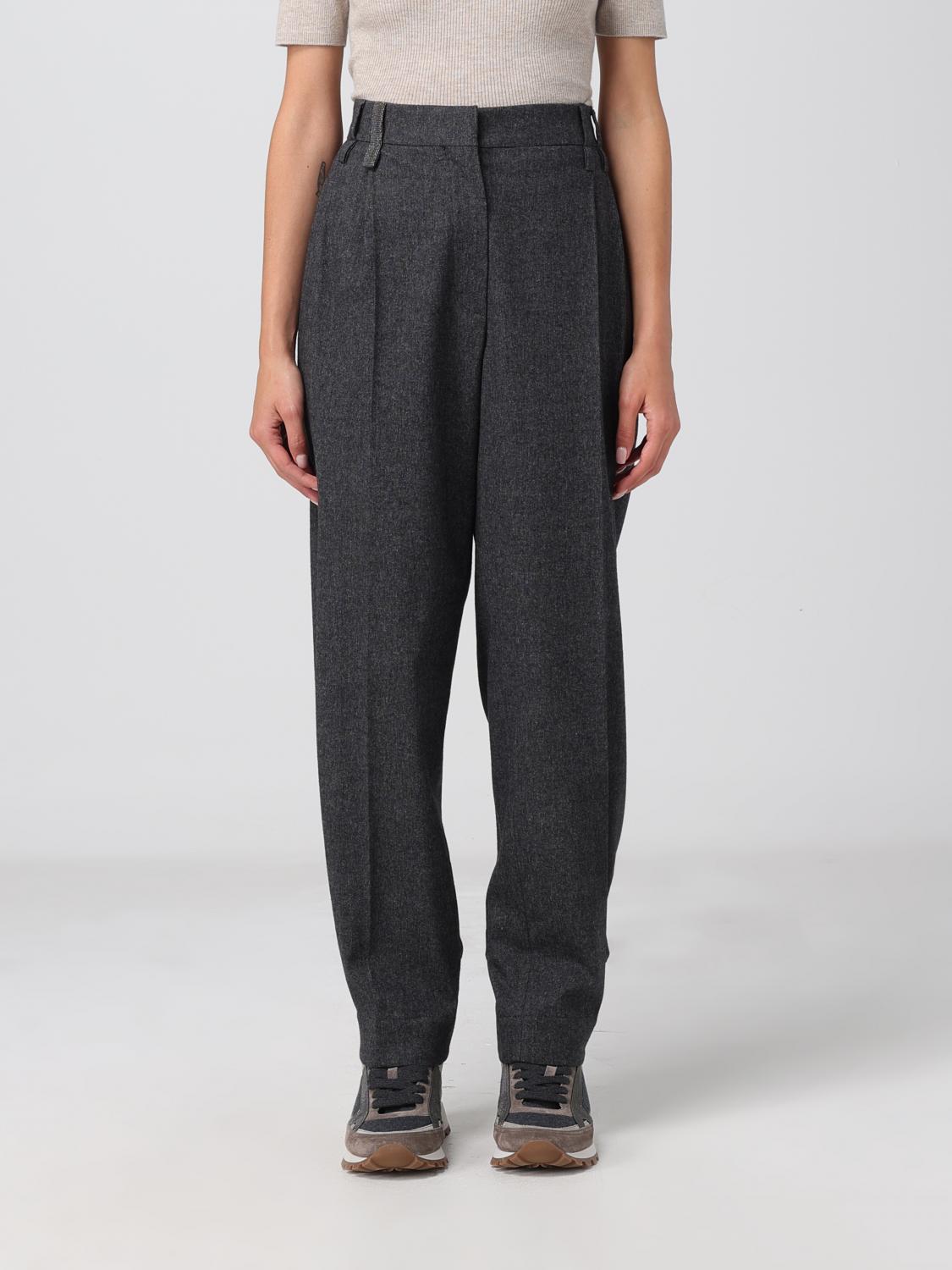 Brunello Cucinelli Trousers BRUNELLO CUCINELLI Woman colour Grey