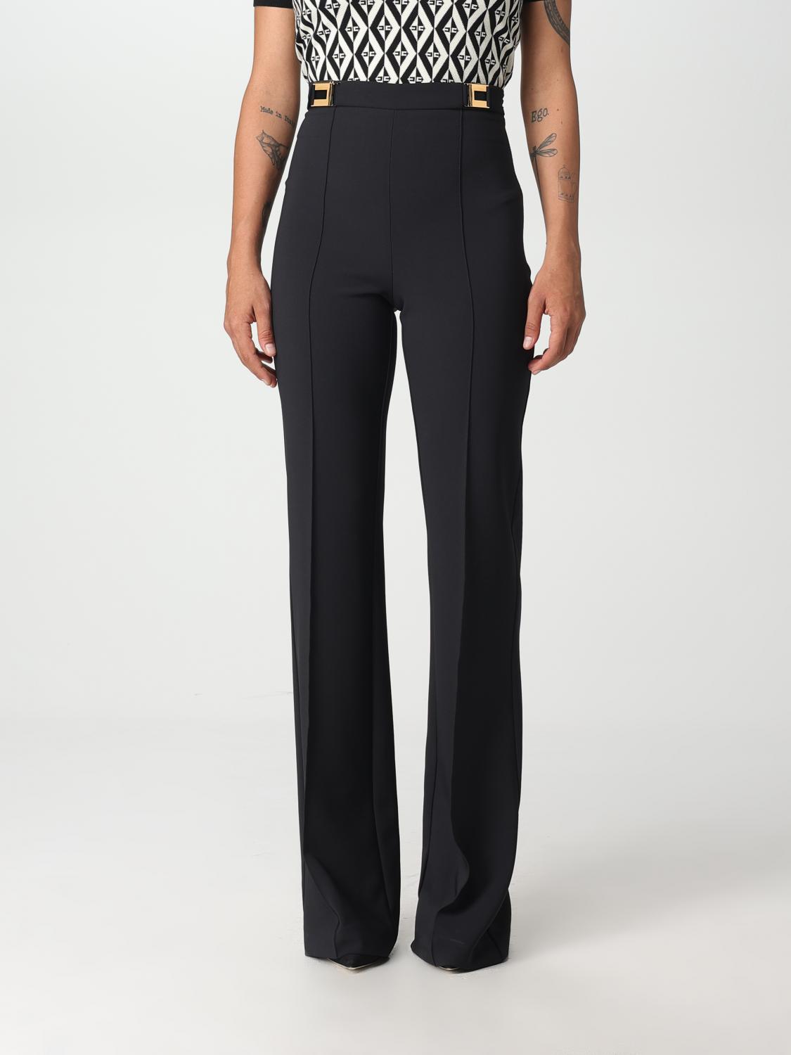 Elisabetta Franchi Trousers ELISABETTA FRANCHI Woman colour Black