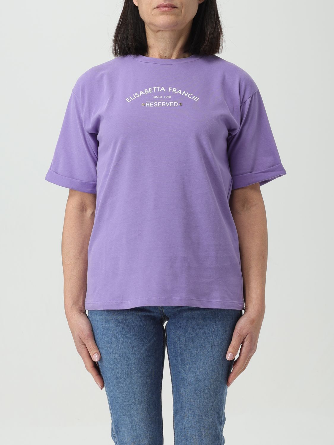 Elisabetta Franchi T-Shirt ELISABETTA FRANCHI Woman colour Violet