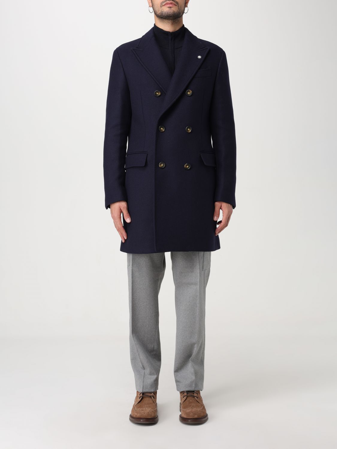 Manuel Ritz Coat MANUEL RITZ Men colour Blue