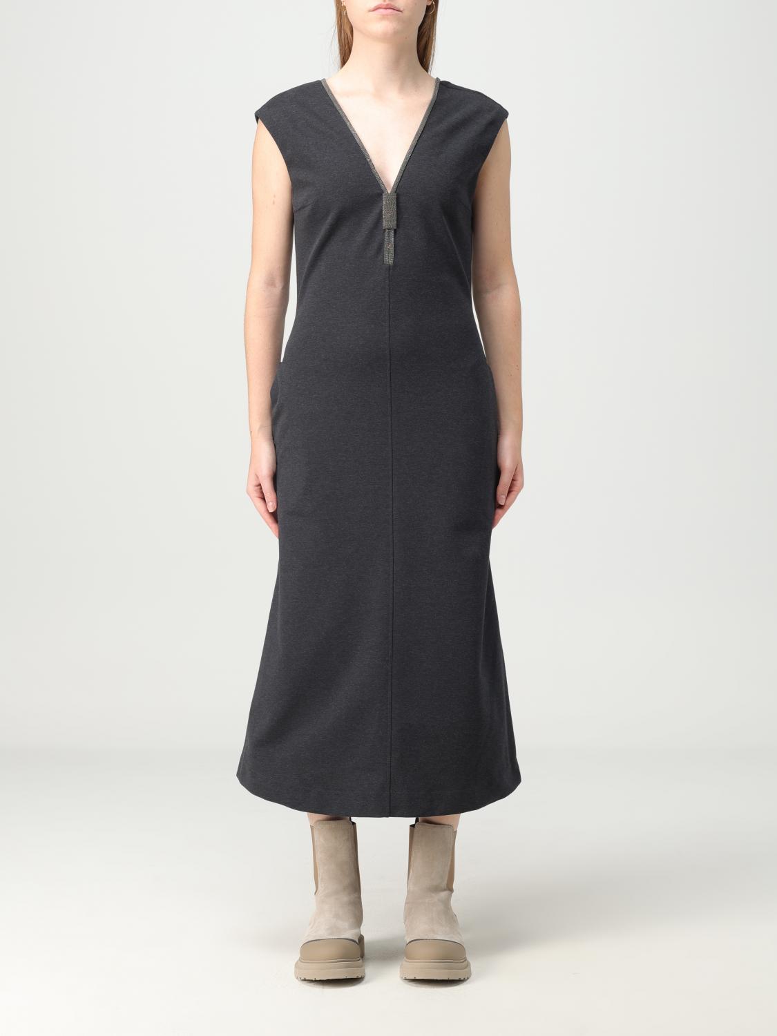 Brunello Cucinelli Dress BRUNELLO CUCINELLI Woman colour Charcoal