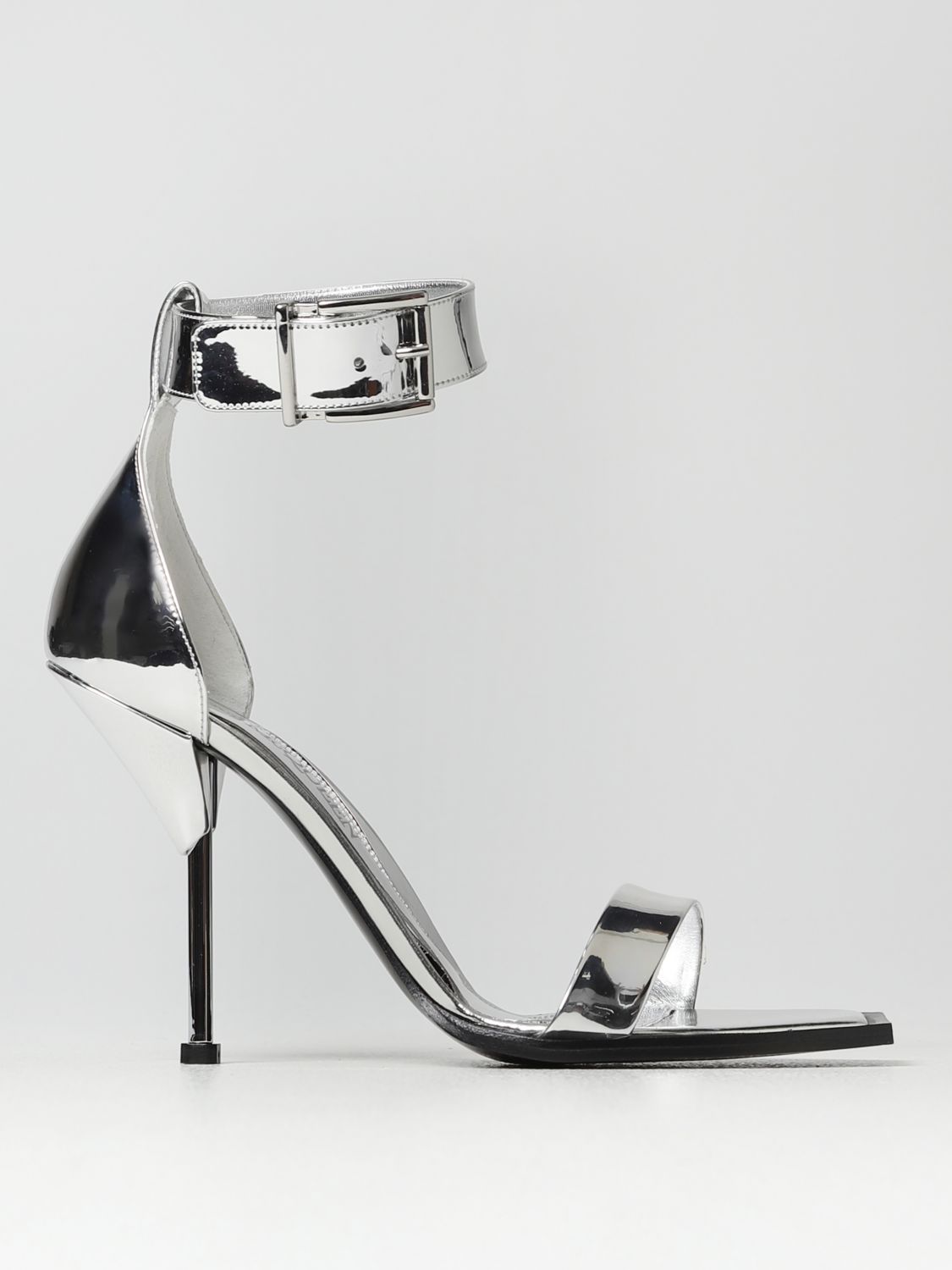 Alexander McQueen Heeled Sandals ALEXANDER MCQUEEN Woman colour Silver