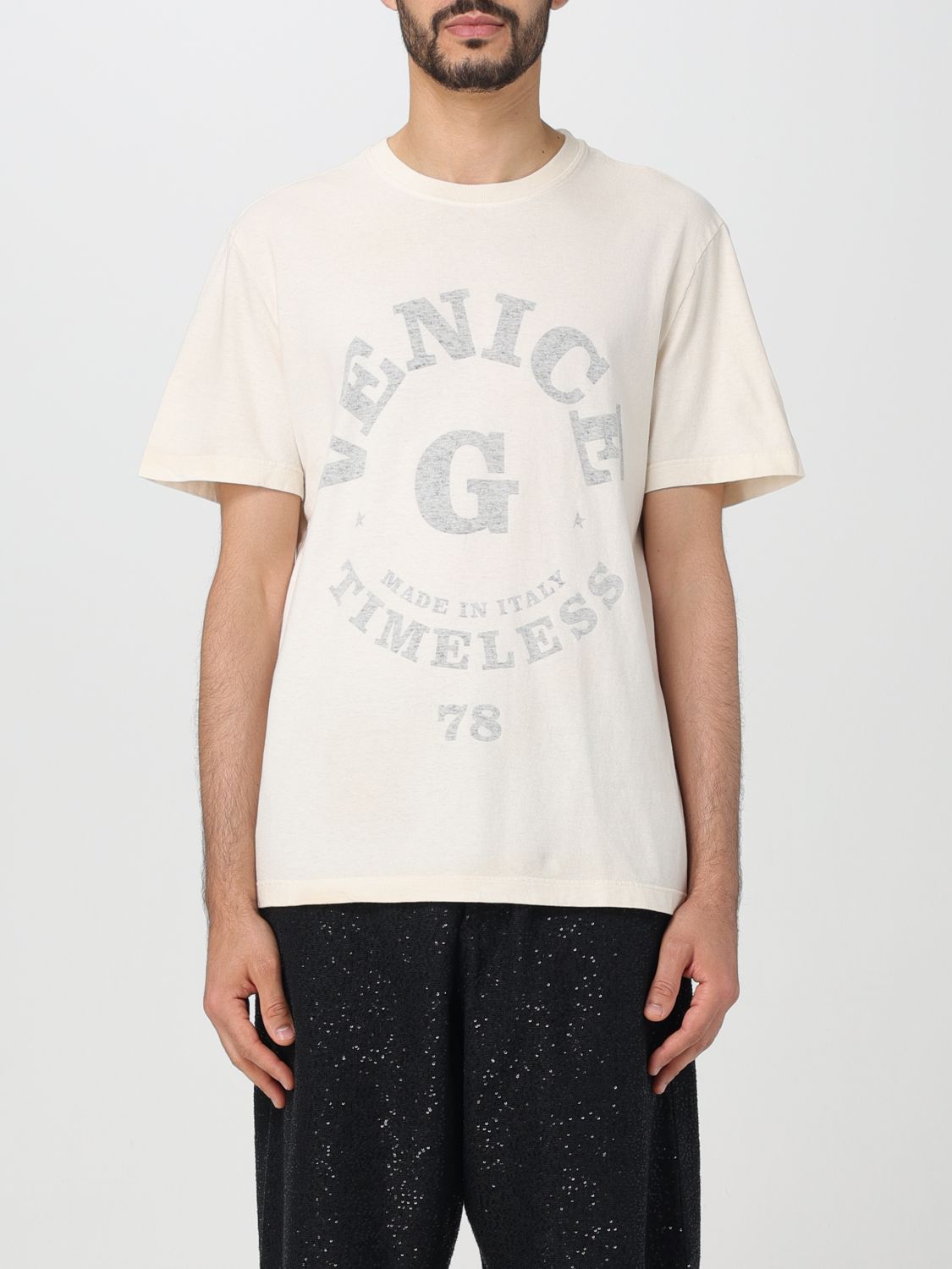 Golden Goose T-Shirt GOLDEN GOOSE Men colour Yellow Cream