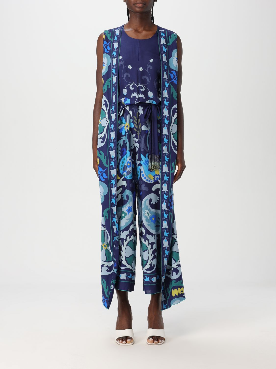 Maliparmi Jumpsuits MALIPARMI Woman color Gnawed Blue