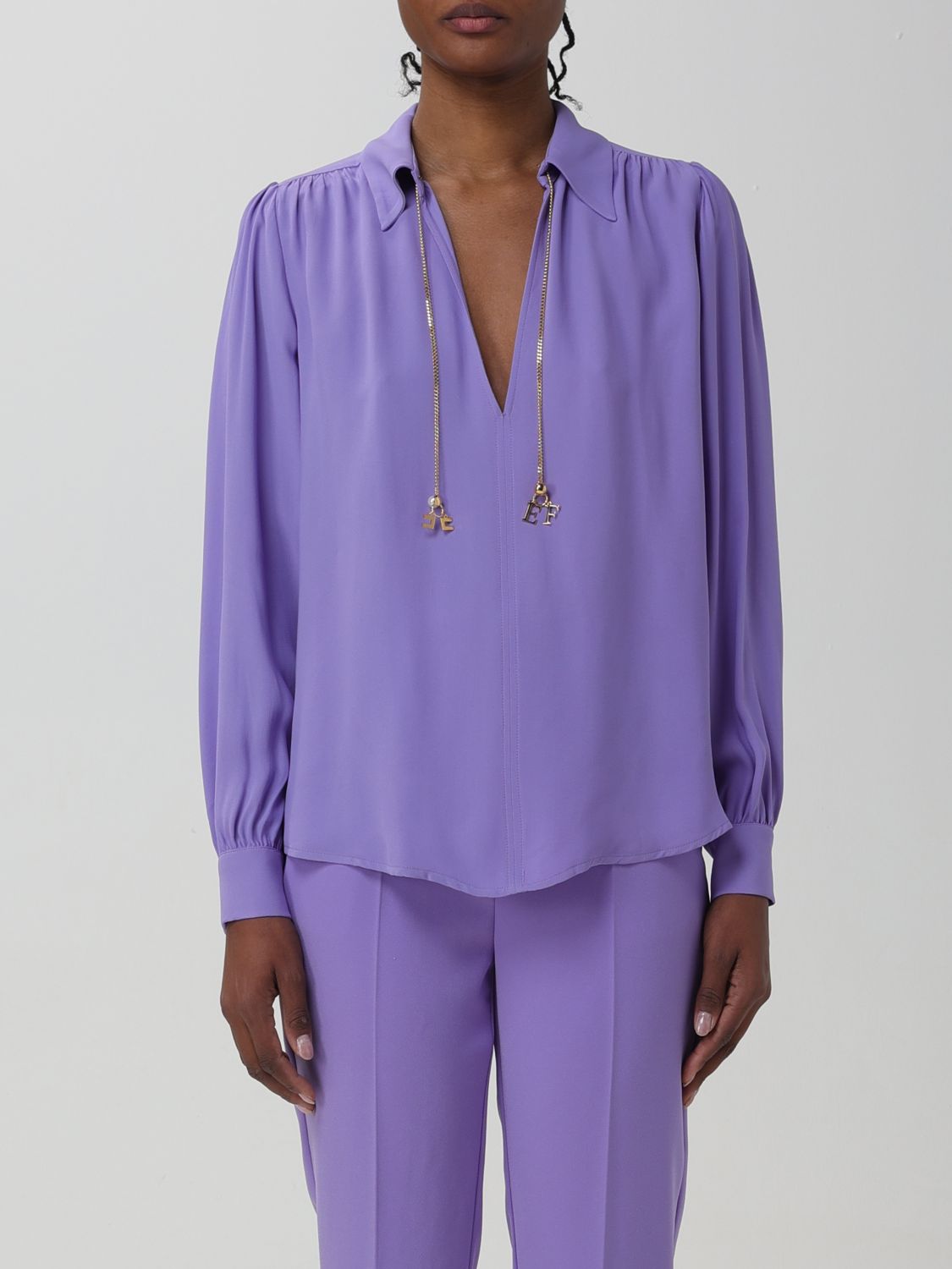 Elisabetta Franchi Top ELISABETTA FRANCHI Woman colour Violet