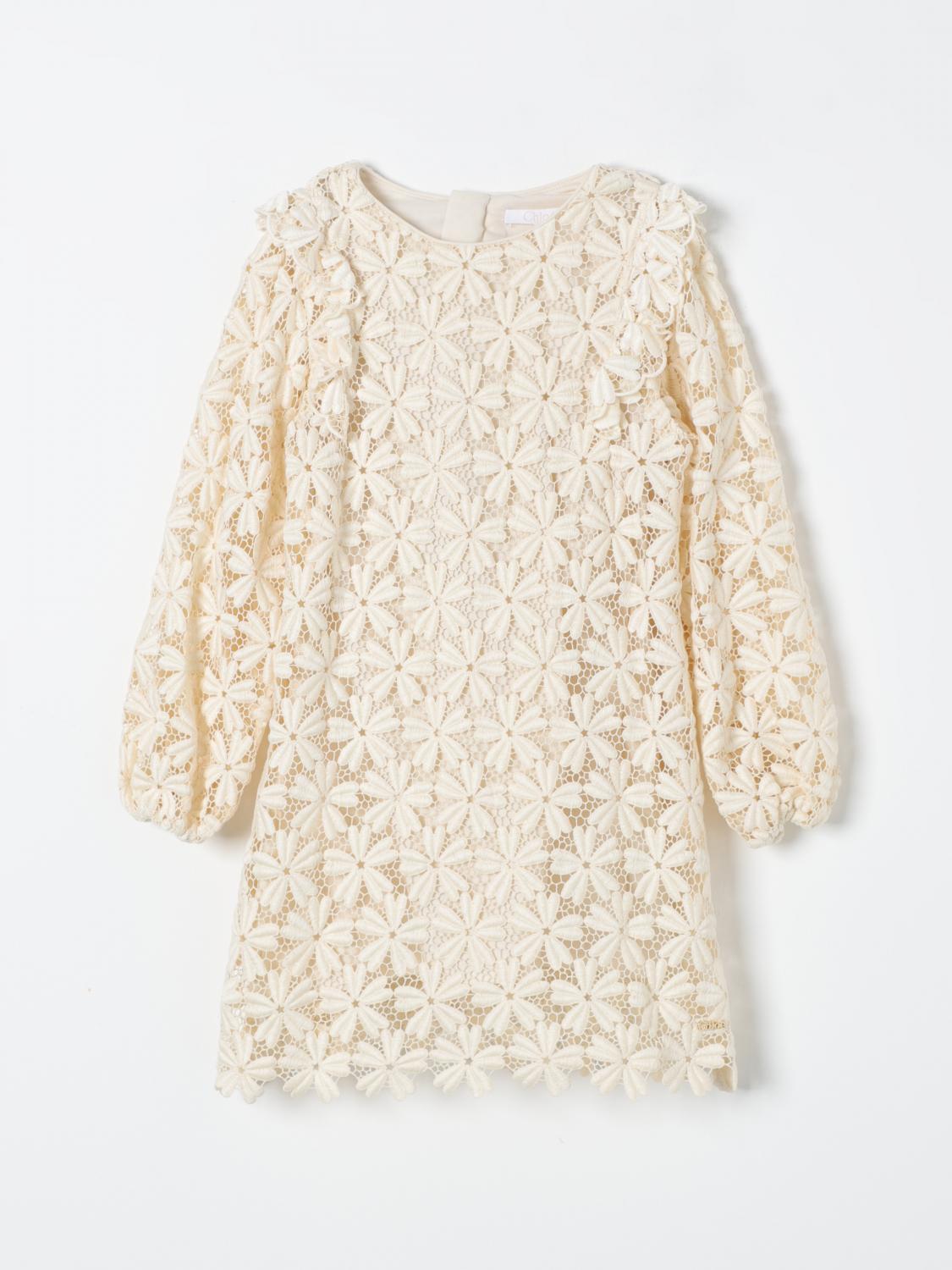 Chloé Dress CHLOÉ Kids color Yellow Cream