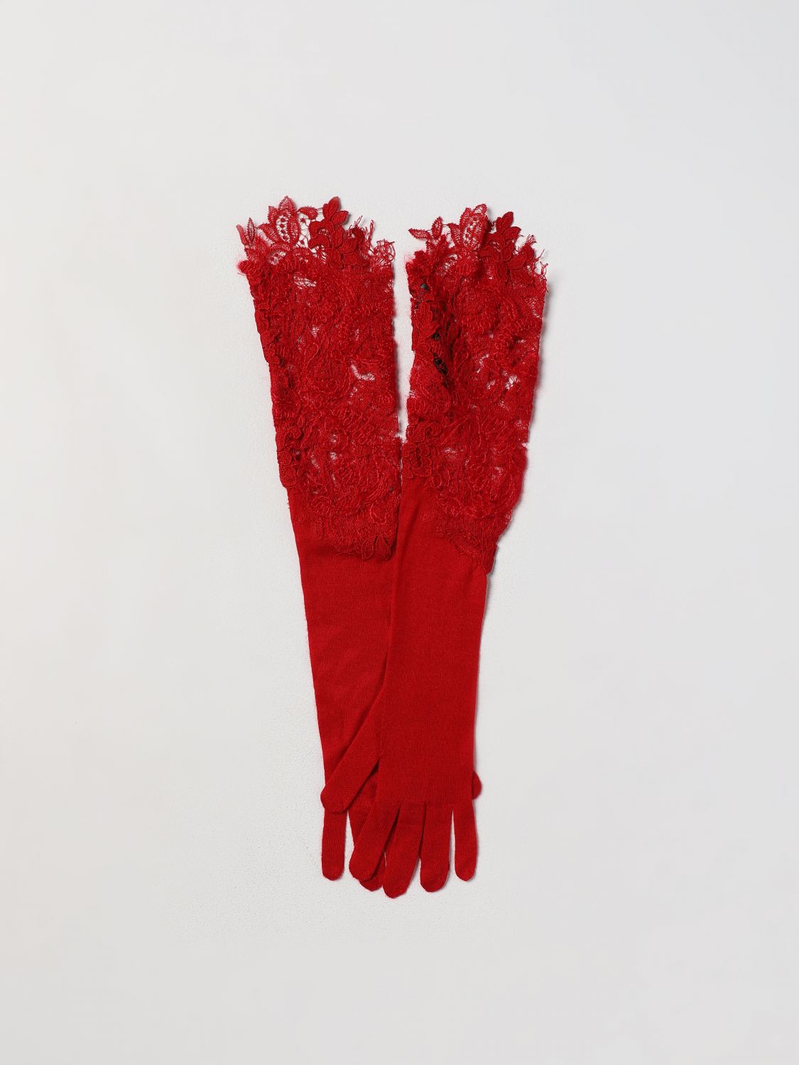 Ermanno Scervino Gloves ERMANNO SCERVINO Woman colour Red