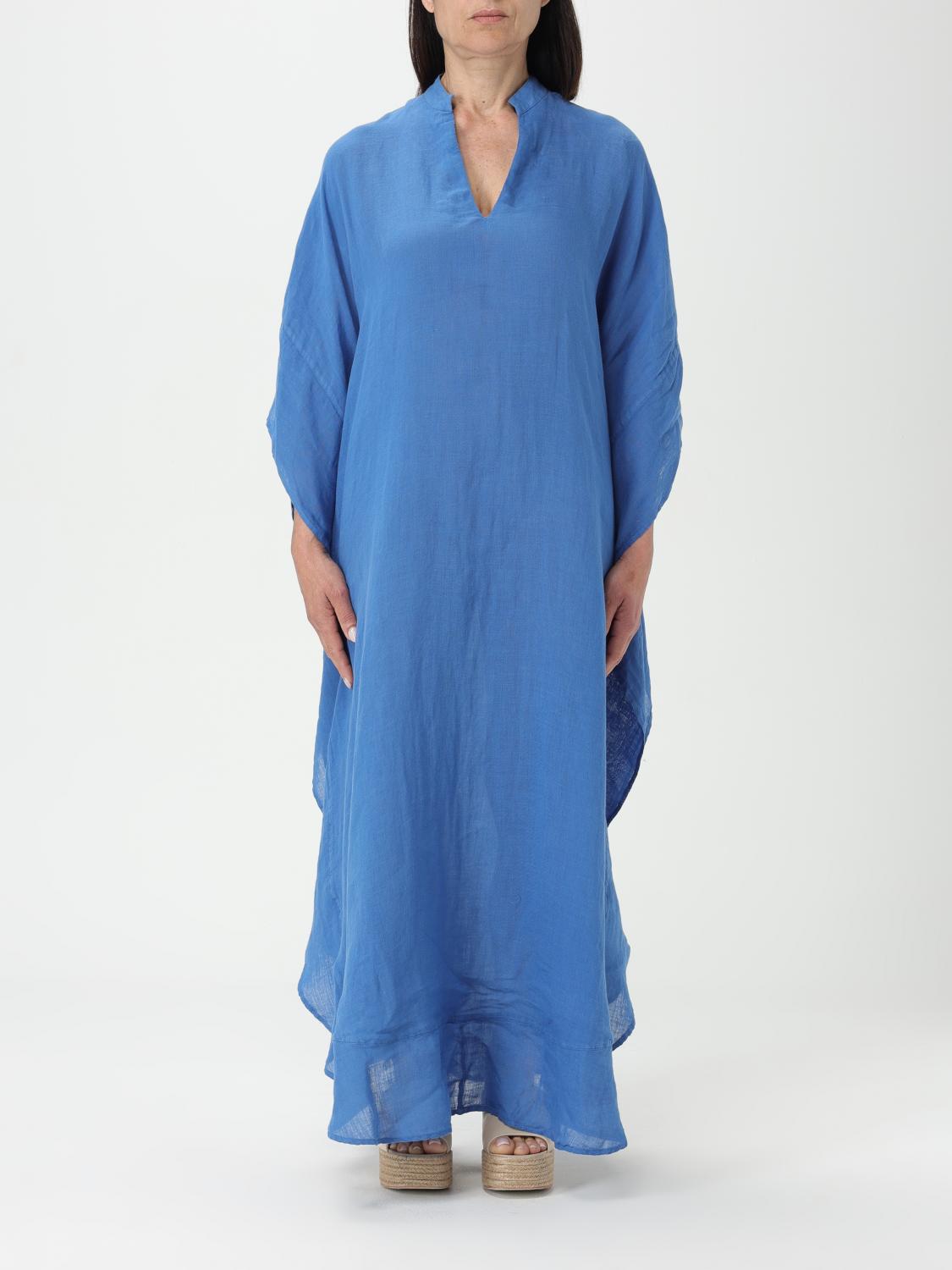 120% lino Dress 120% LINO Woman color Blue