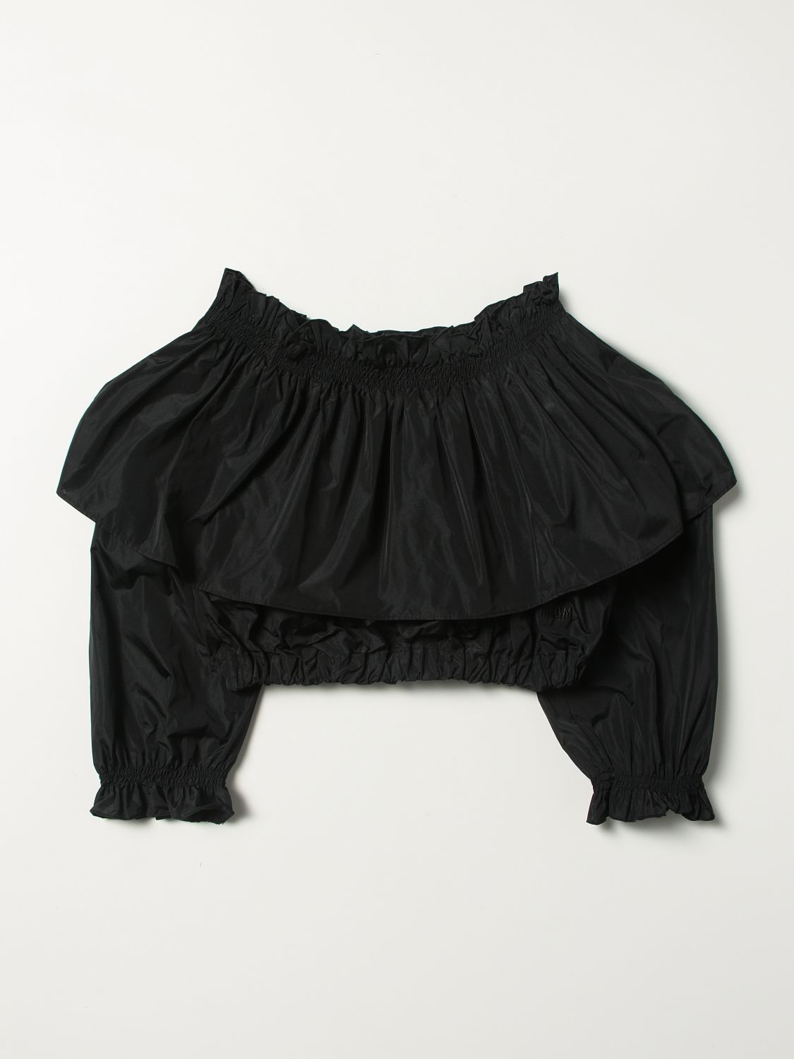 Msgm Kids Msgm Kids flounce cropped top