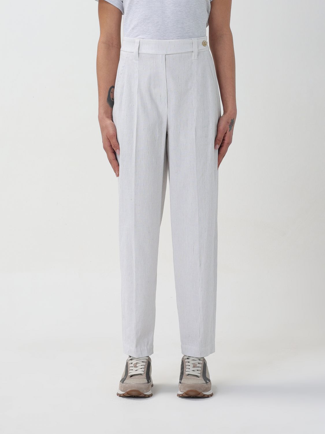 Brunello Cucinelli Trousers BRUNELLO CUCINELLI Woman colour White