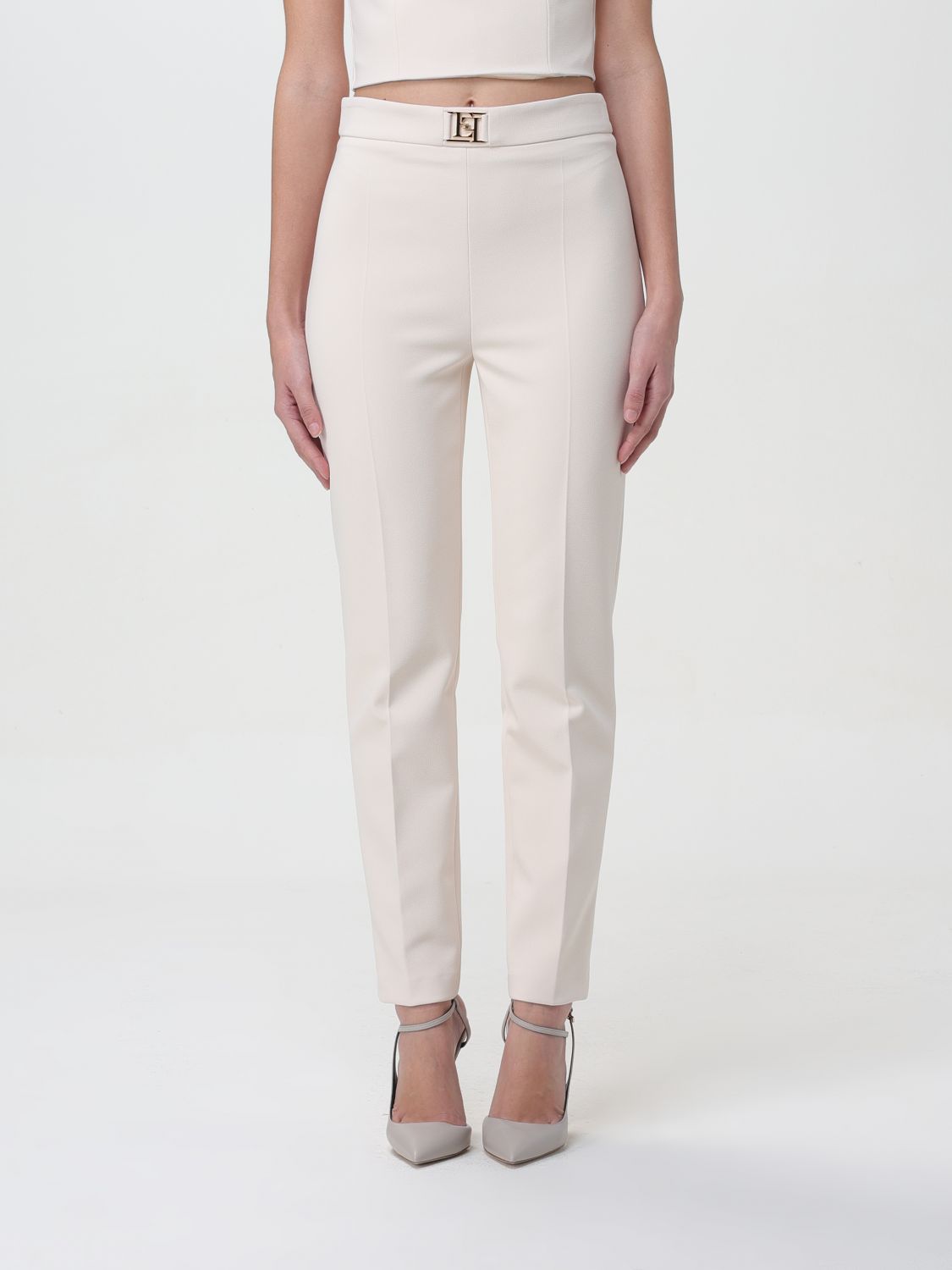 Elisabetta Franchi Trousers ELISABETTA FRANCHI Woman colour White