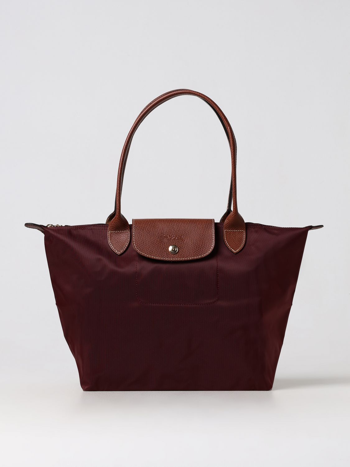  Longchamp Le Pliage bag in nylon and grained leather