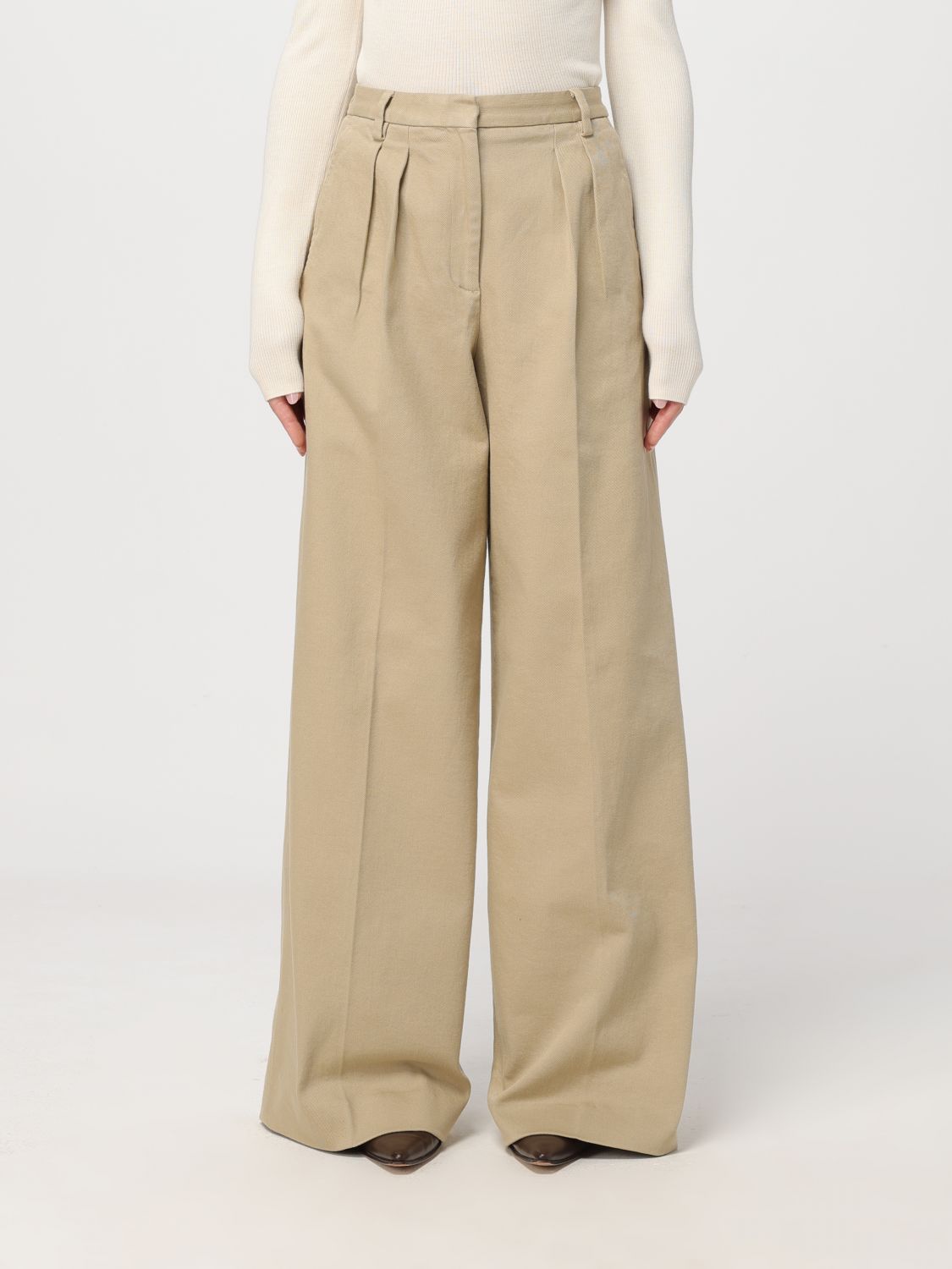  Trousers OFFICINE GÉNÉRALE Woman colour Beige