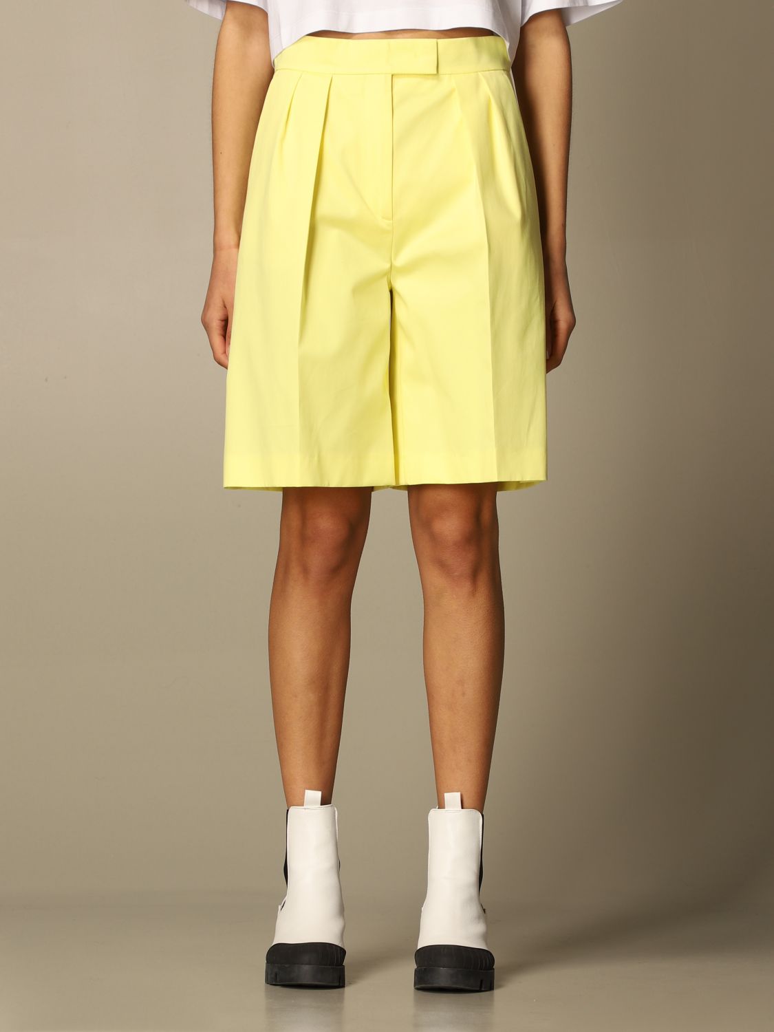 Msgm Short MSGM Woman colour Yellow