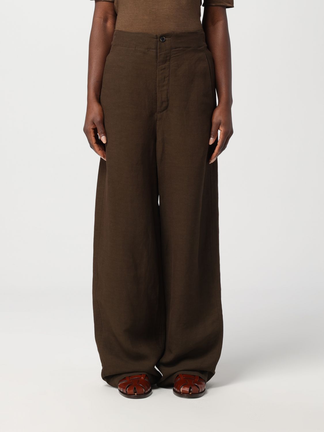 Uma Wang Trousers UMA WANG Woman colour Brown