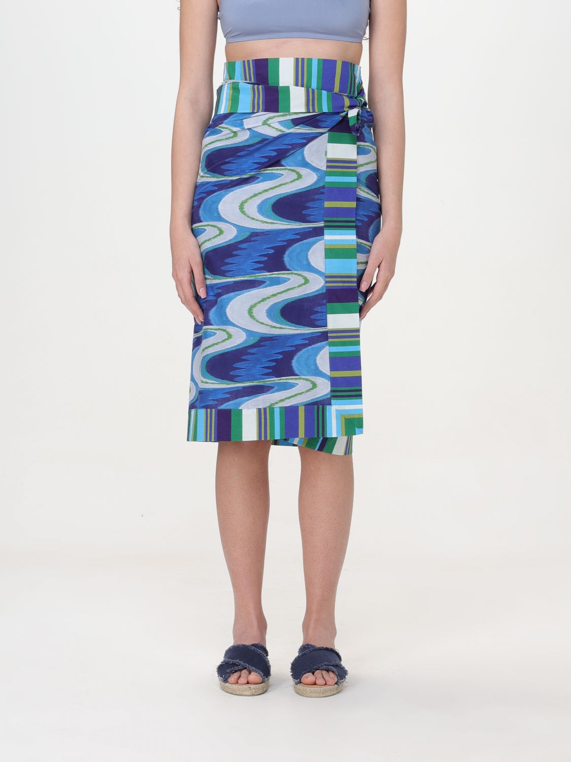 Maliparmi Wrap-Skirt MALIPARMI Woman color Blue 4