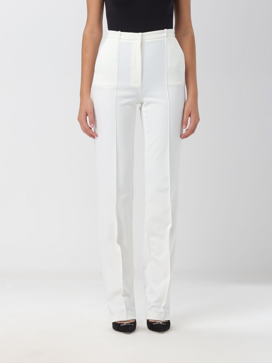 Elisabetta Franchi Trousers ELISABETTA FRANCHI Woman colour Ivory