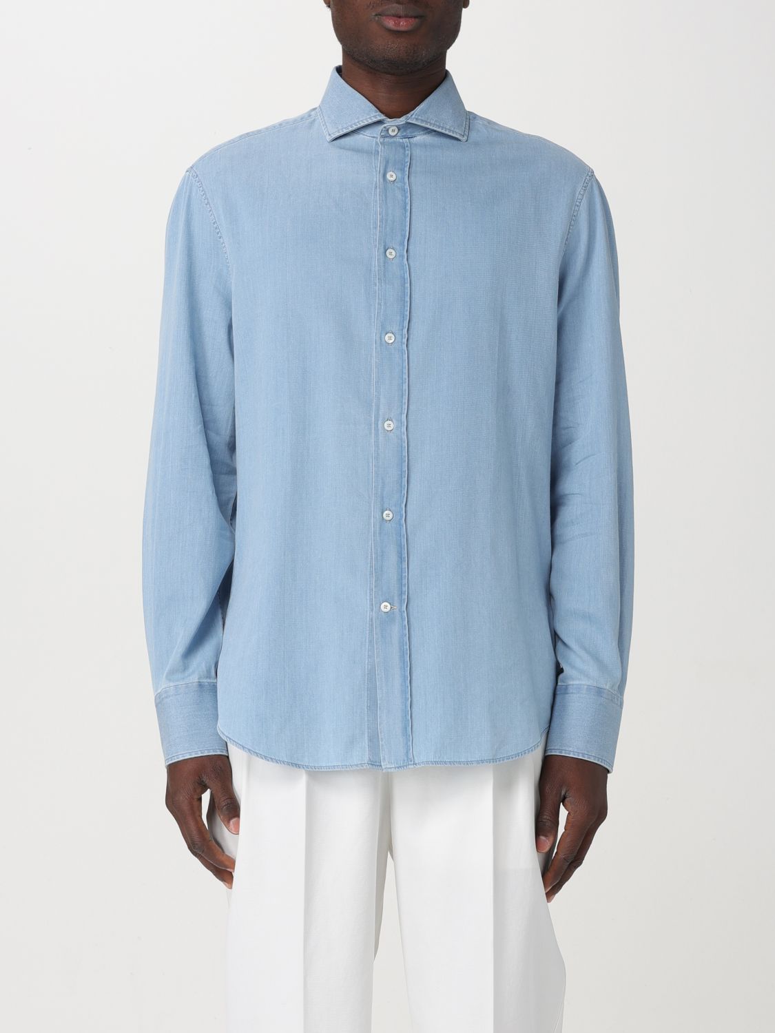 Brunello Cucinelli Shirt BRUNELLO CUCINELLI Men colour Denim