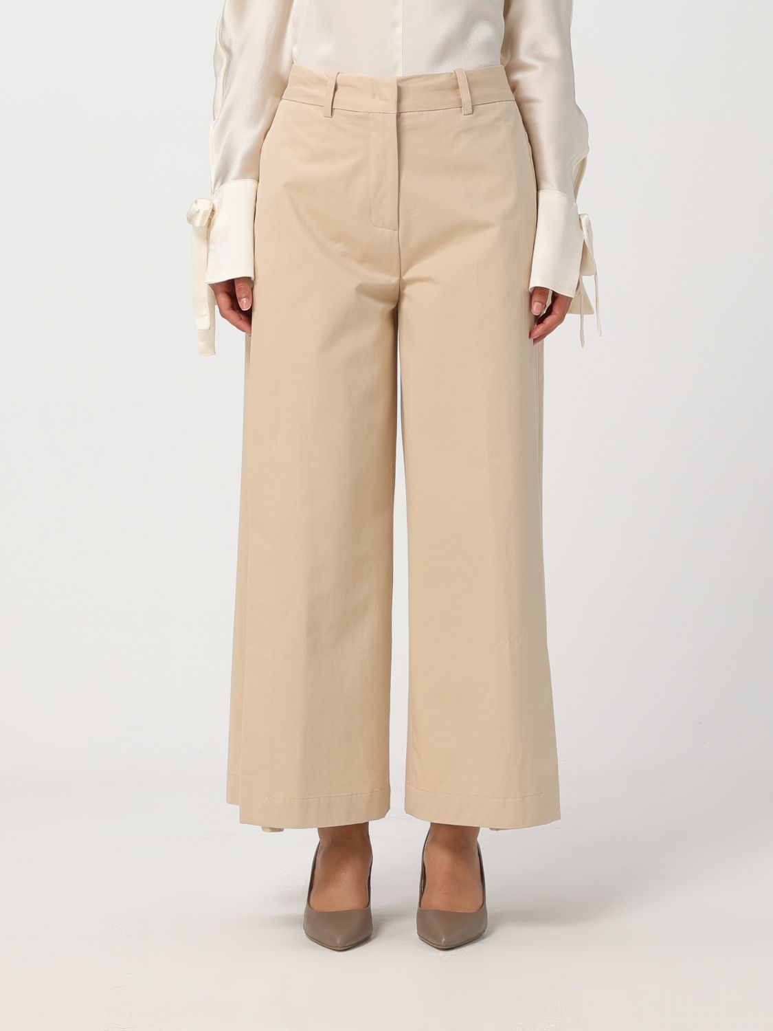 Semicouture Trousers SEMICOUTURE Woman colour Camel