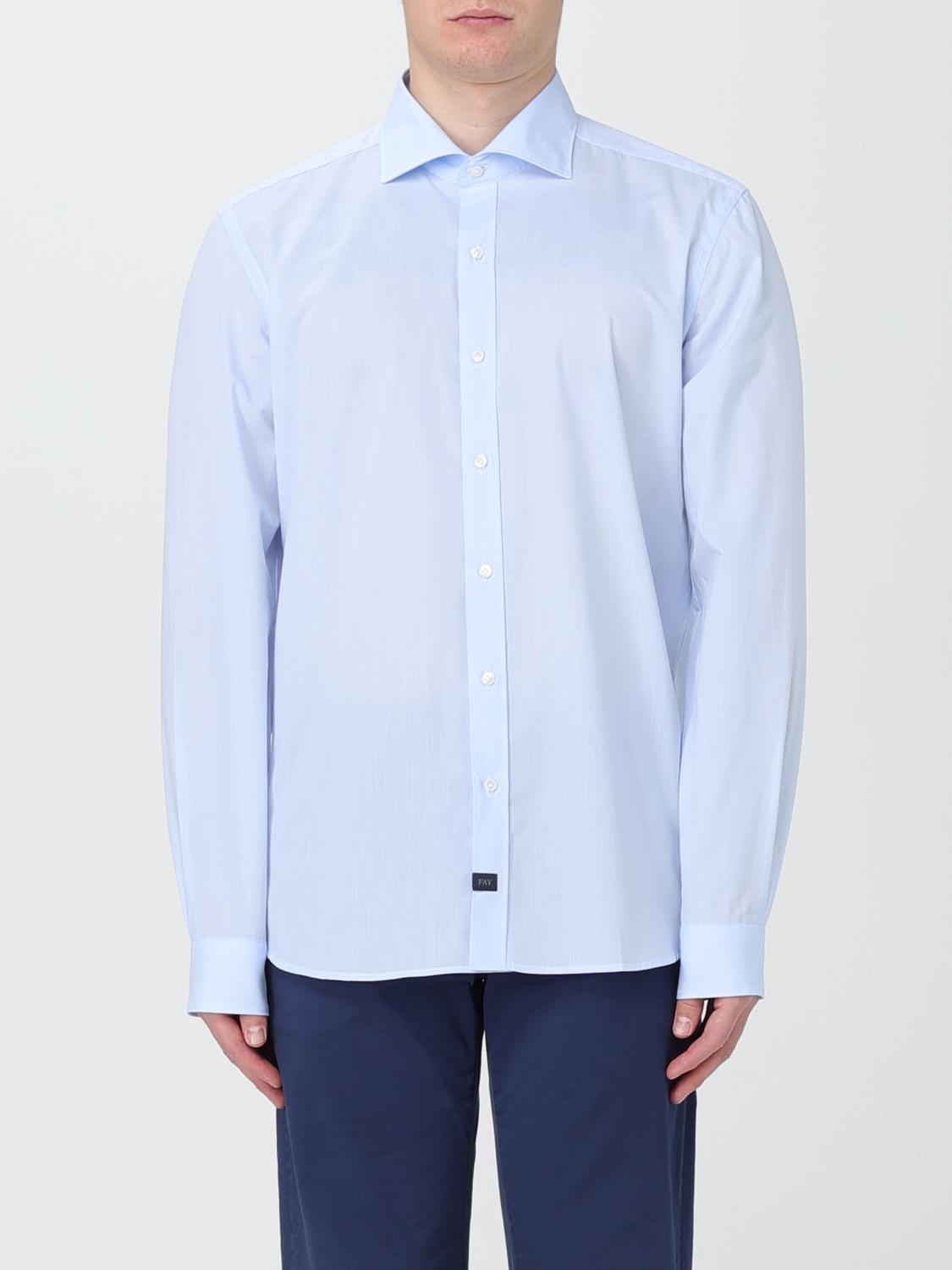 Fay Shirt FAY Men colour Gnawed Blue