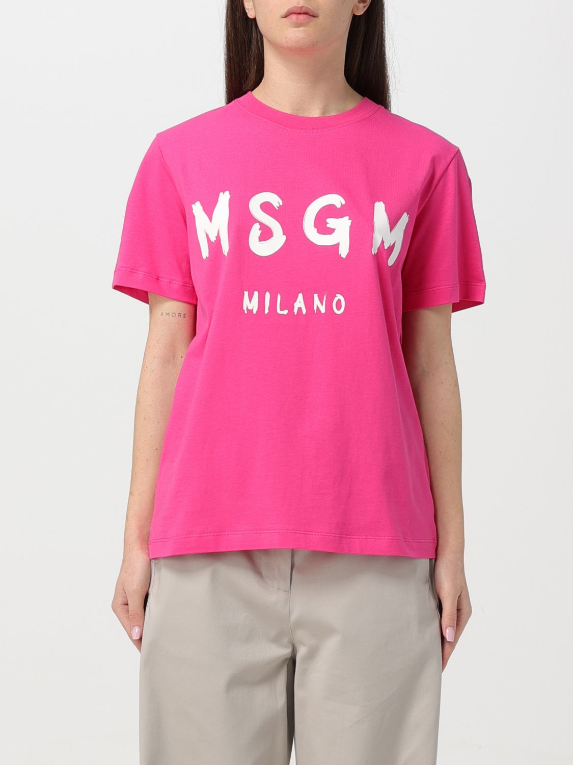 Msgm T-Shirt MSGM Woman colour Fuchsia