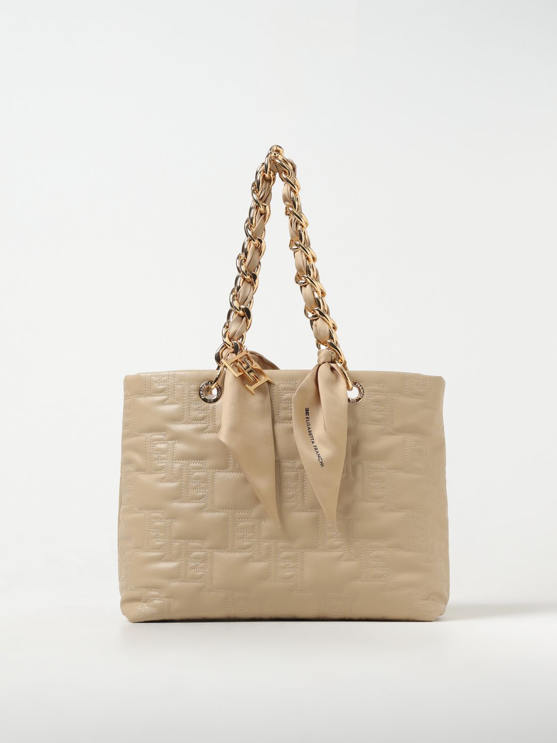 Elisabetta Franchi Tote Bags ELISABETTA FRANCHI Woman colour Beige