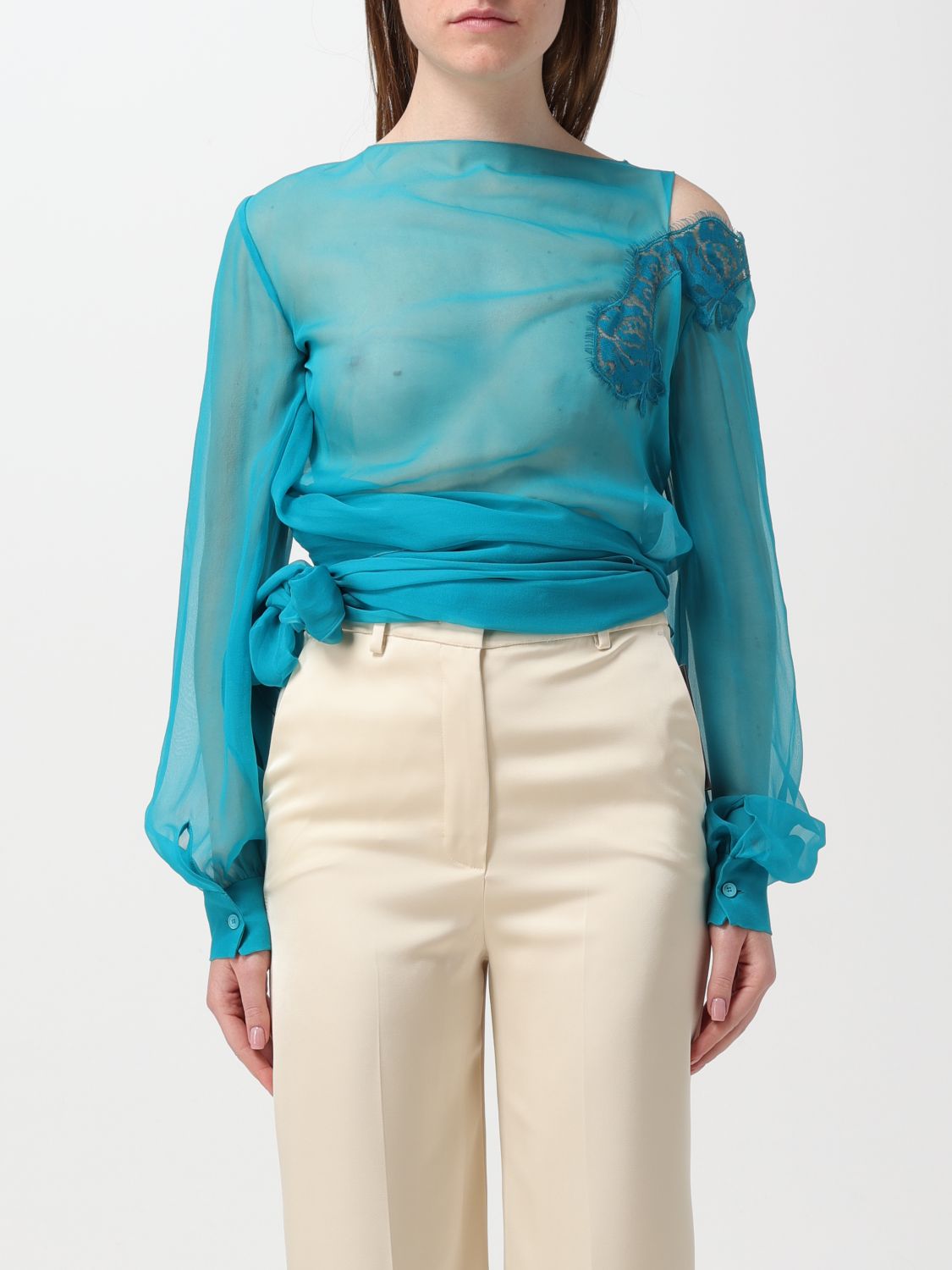 Alberta Ferretti Shirt ALBERTA FERRETTI Woman color Gnawed Blue